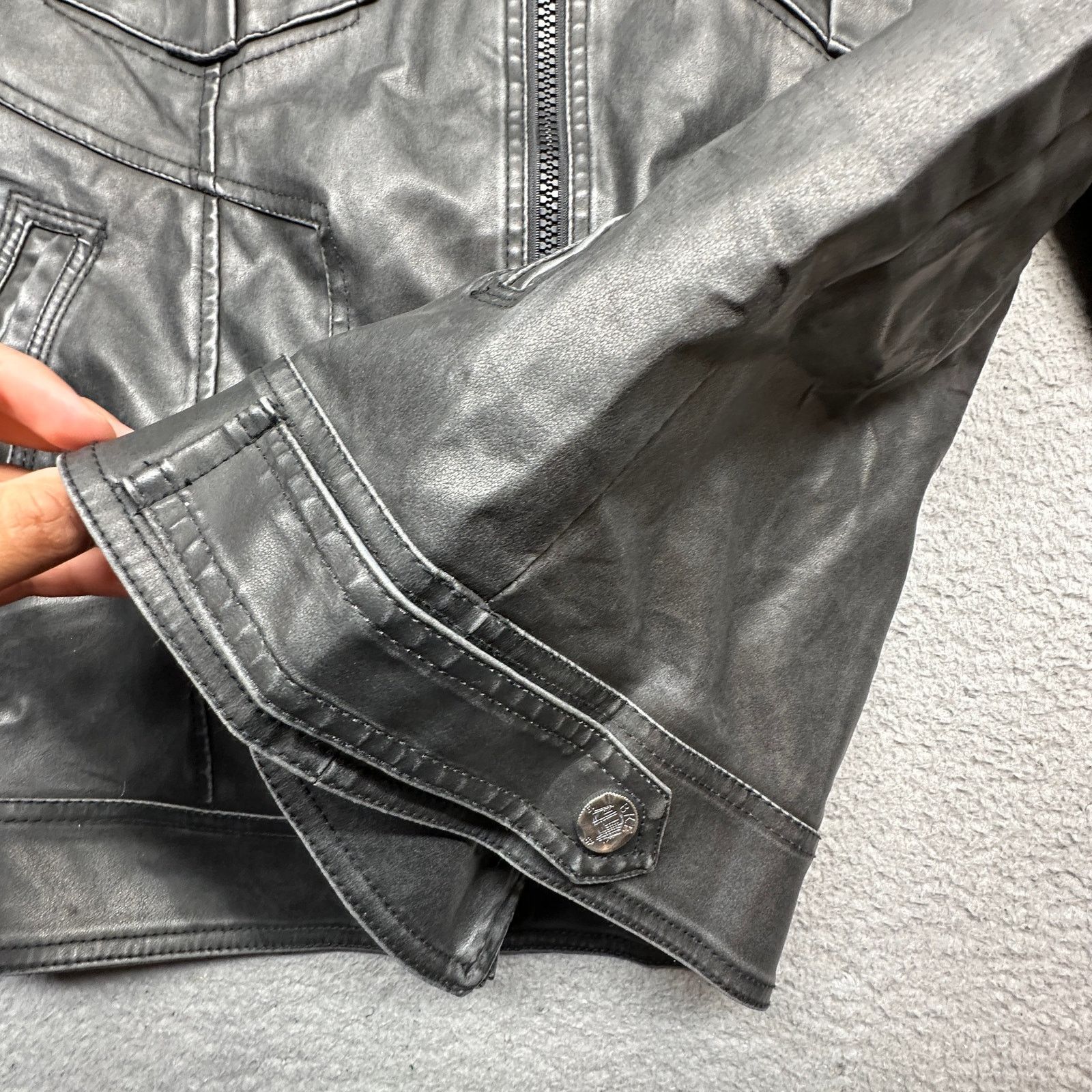 BKE BKE Faux Leather Jacket XL Lined Full Zip Biker Motorcycle Size US XL / EU 56 / 4 - 15 Thumbnail