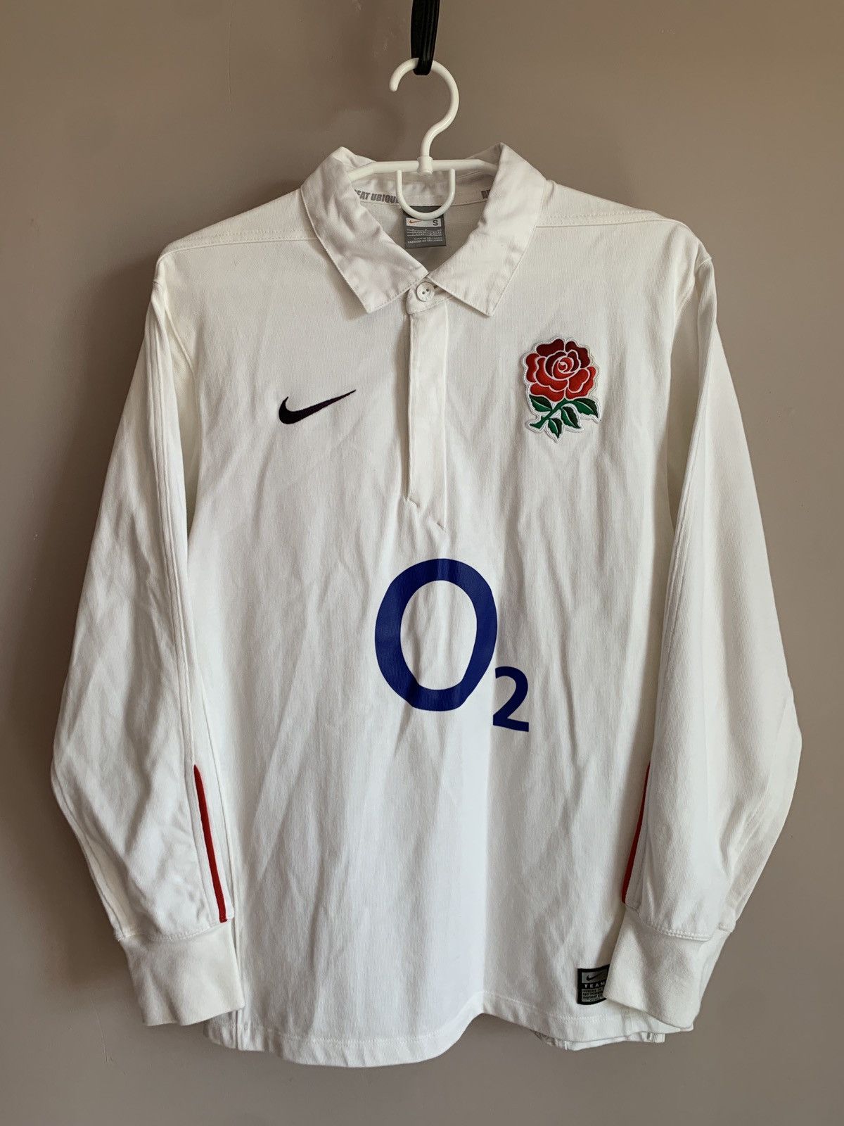 Nike England 2010 Home Rugby Union Long Sleeve Nike Jersey Size S Size US S / EU 44-46 / 1 - 1 Thumbnail