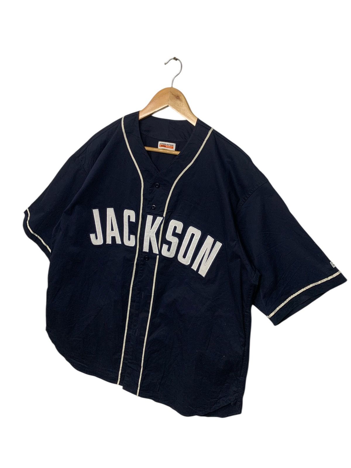 MLB Rare Jackson Baseball Button Ups T Shirt Size US L / EU 52-54 / 3 - 2 Thumbnail