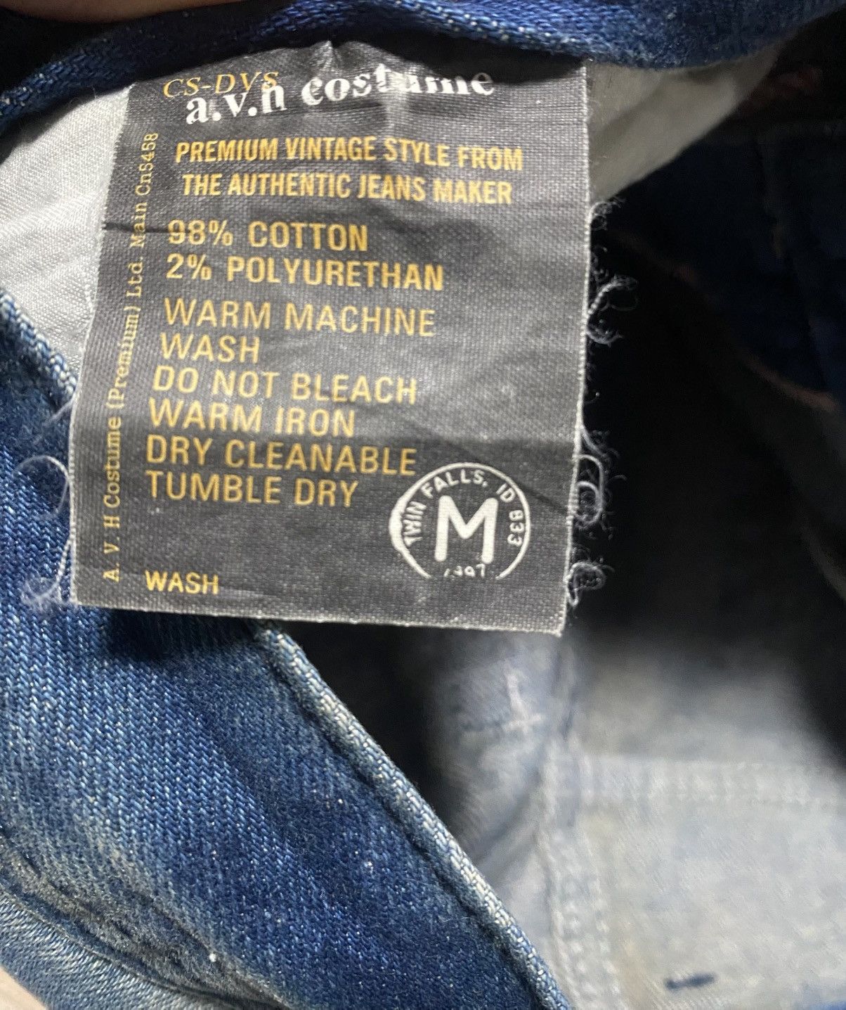 Japanese Brand 💥RARE A.V.H COSTUME JEANS💥BOOTCUT Size US 32 / EU 48 - 15 Thumbnail