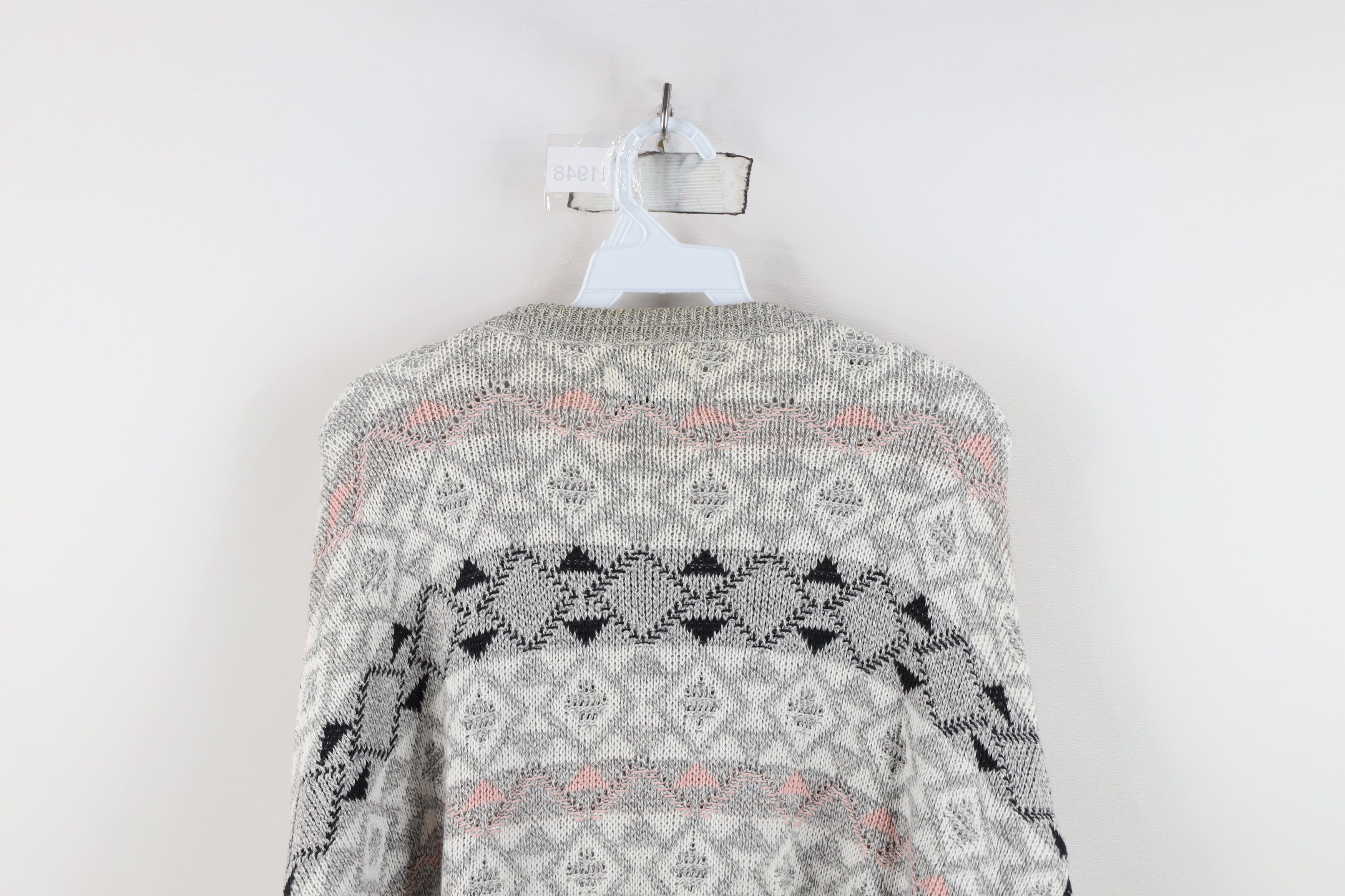 Vintage Vintage 90s Streetwear Fair Isle Geometric Crewneck Sweater Size US XL / EU 56 / 4 - 14 Thumbnail
