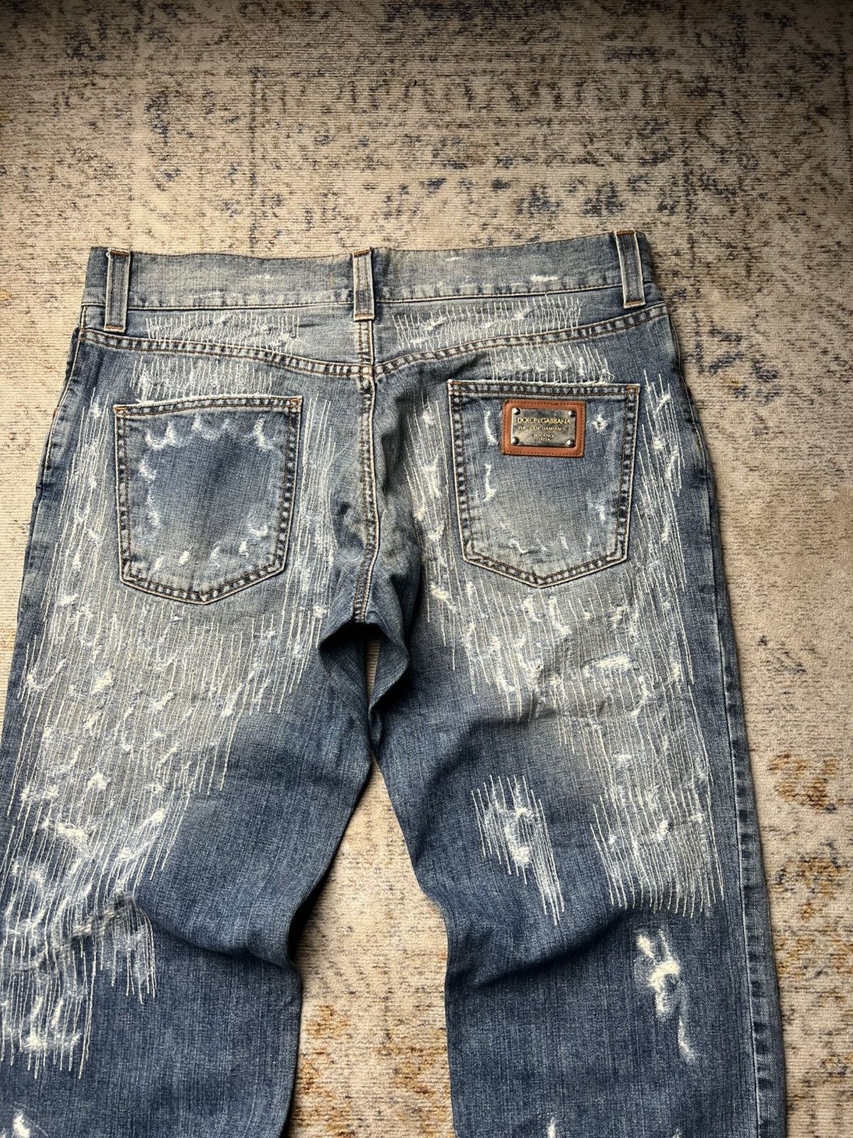 Dolce & Gabbana Dolce & Gabbana Boro Stitching Distressed Jeans Size US 35 - 3 Thumbnail