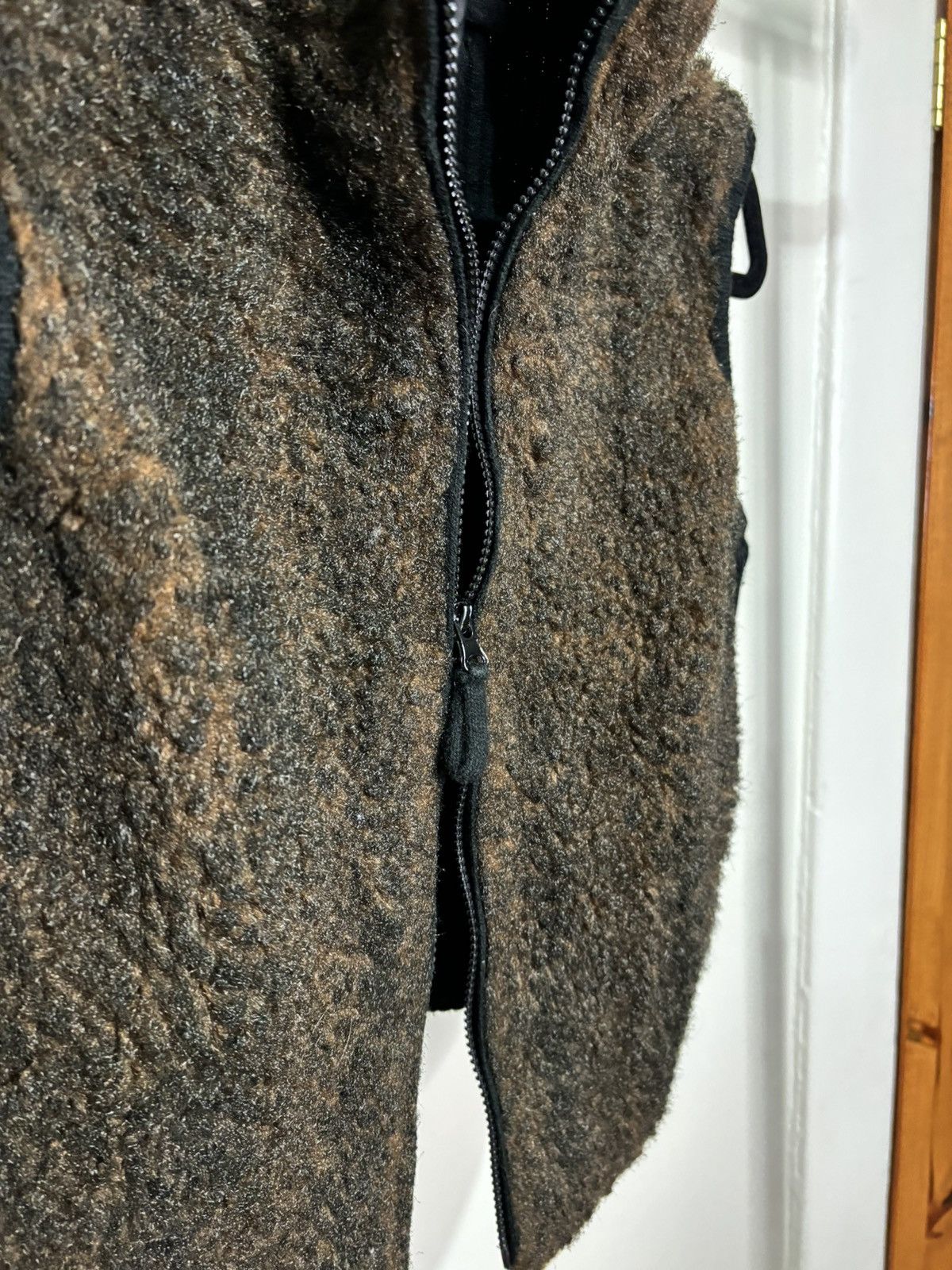 Vintage Vintage 1990s Brown Black Zip-Up Vest Size S / US 4 / IT 40 - 3 Thumbnail