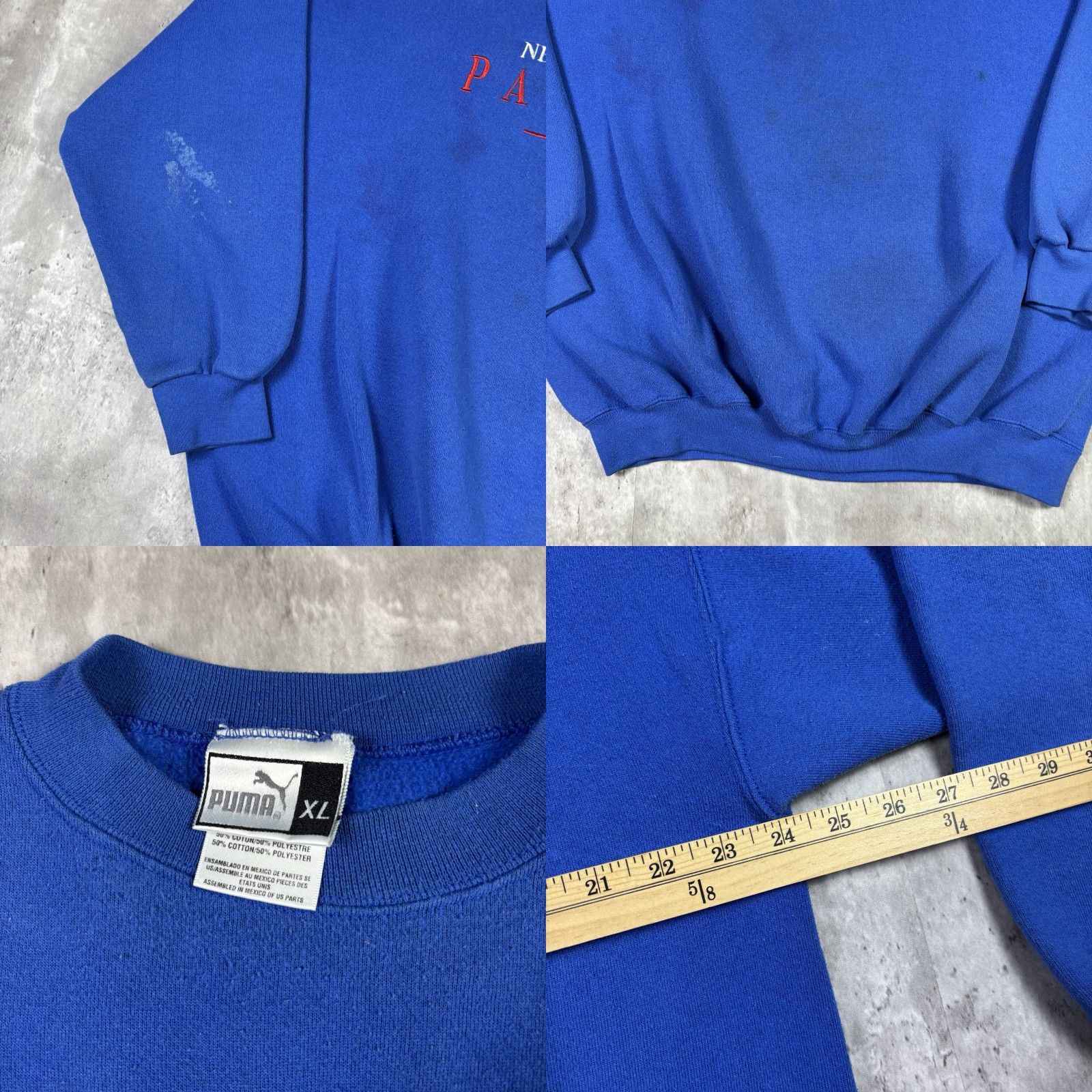 Puma VINTAGE Puma New England Patriots Crewneck Sweatshirt Adult XL Blue Graphic Print Logo Embroidered Patriots Football Mens Size US XL / EU 56 / 4 - 8 Thumbnail