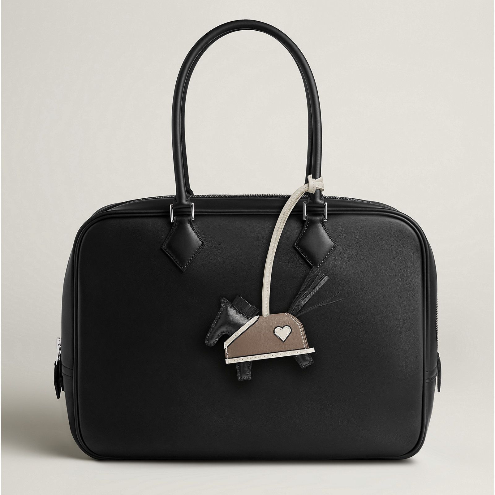 Hermes Hermes Horse Rodeo Coeur PM Heart Black Etoupe Leather Charm Size ONE SIZE - 4 Thumbnail
