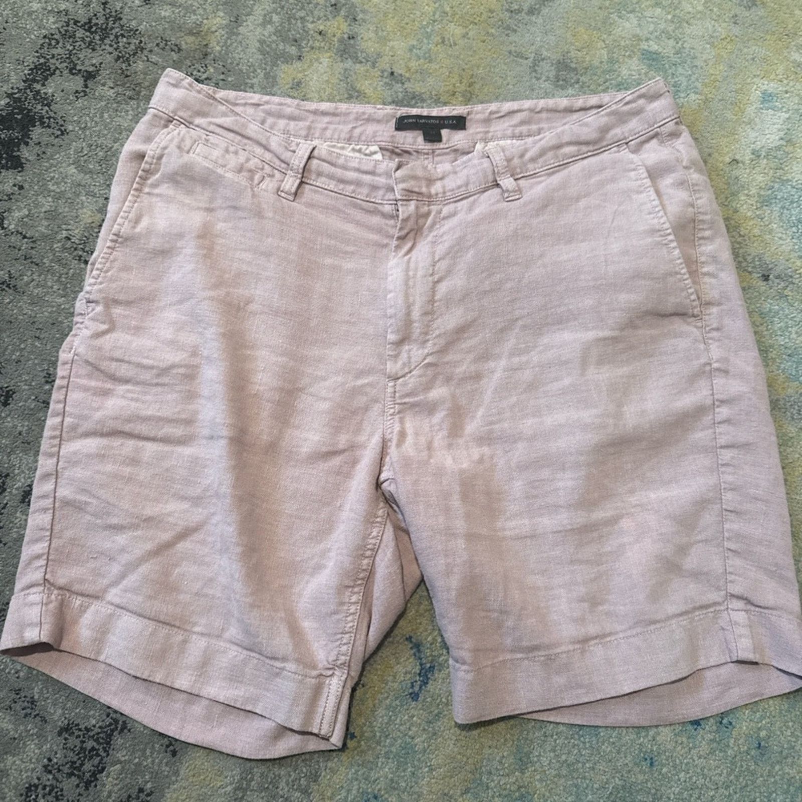 John Varvatos John Varvatos Star USA Linen Chino Shorts 34 – Lilac Stone Size US 34 / EU 50 - 1 Thumbnail