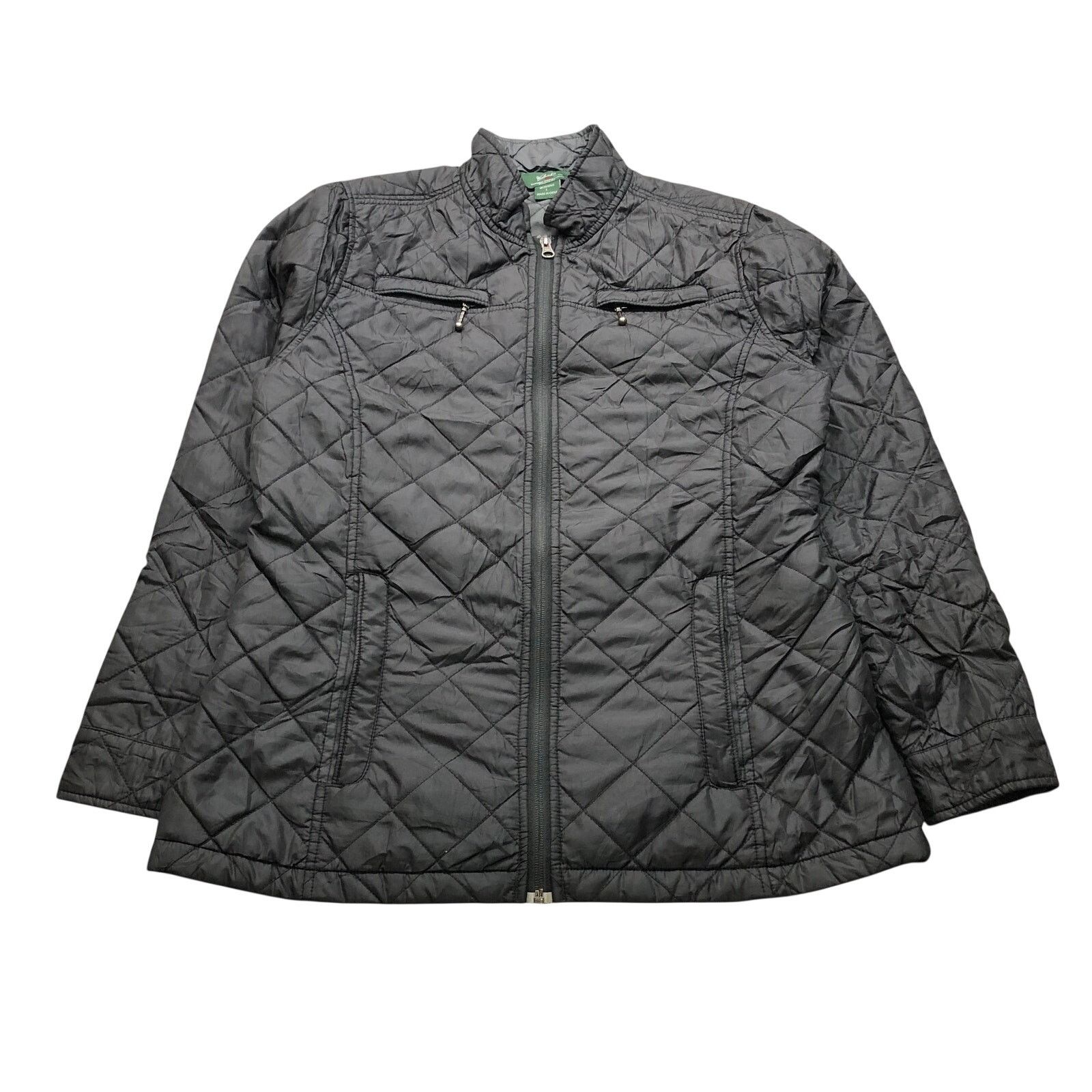Other Woolrich Jacket Womens Large Polyester Pocket Black Diamond Size L / US 10 / IT 46 - 1 Thumbnail