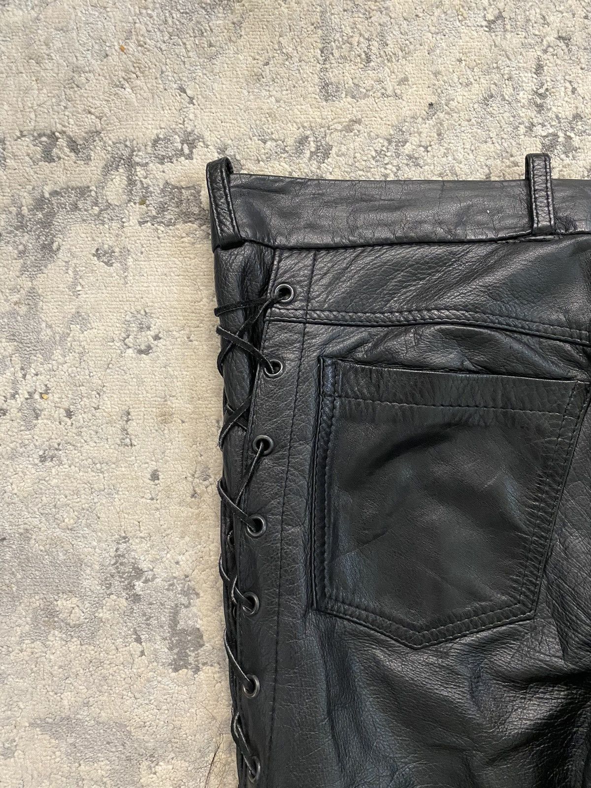 Raf Simons AW98 Leather Lace-up Pants Size US 32 / EU 48 - 7 Thumbnail