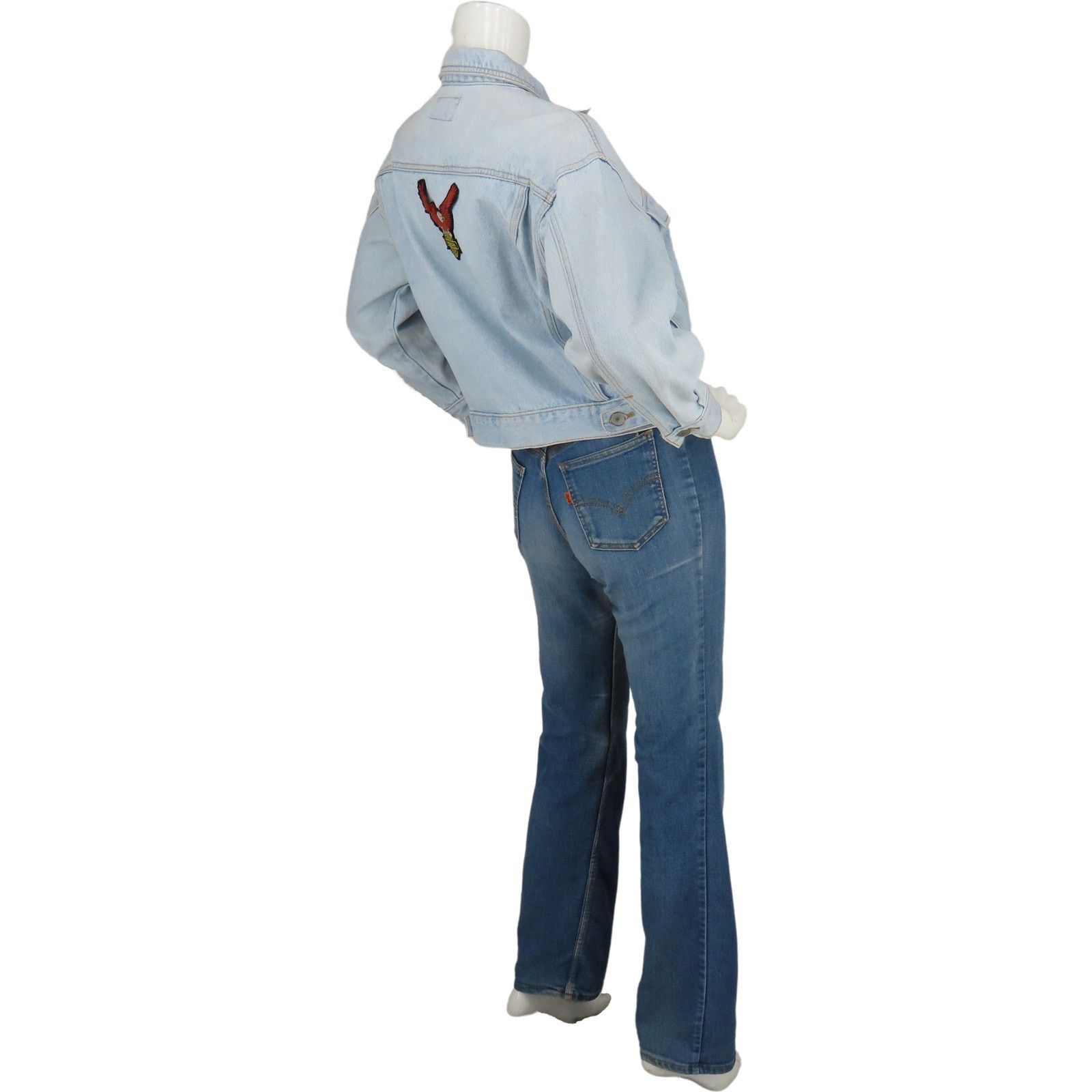 Jordache Vintage Jordache Harley Davidson Eagle Trucker Jean Jacket Size S / US 4 / IT 40 - 7 Thumbnail