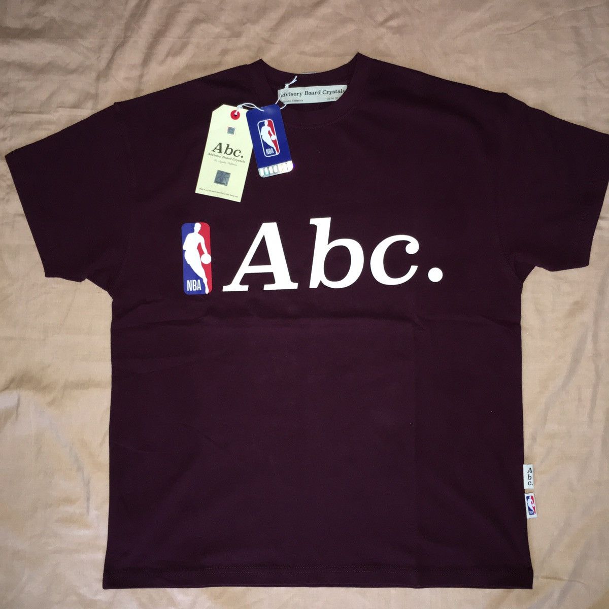 image of Advisory Board Crystals x NBA Abc. Nba Team Tee in Burgandy, Men's (Size Small)