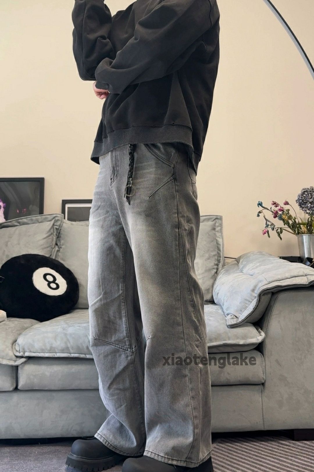 Jean × Vintage washed faded cleanfit yuppie loose baggy jeans Size US 32 / EU 48 - 2 Thumbnail