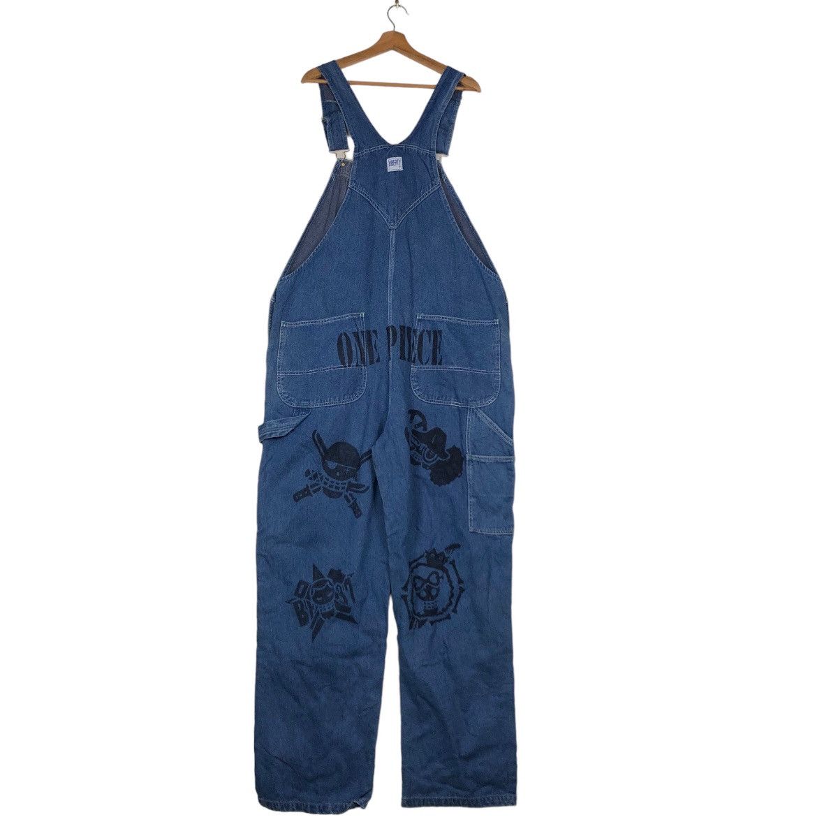 Japanese Brand 🔥Vintage Denim Overall Worker Liberty One Piece Design Size US 44 / EU 60 - 9 Thumbnail