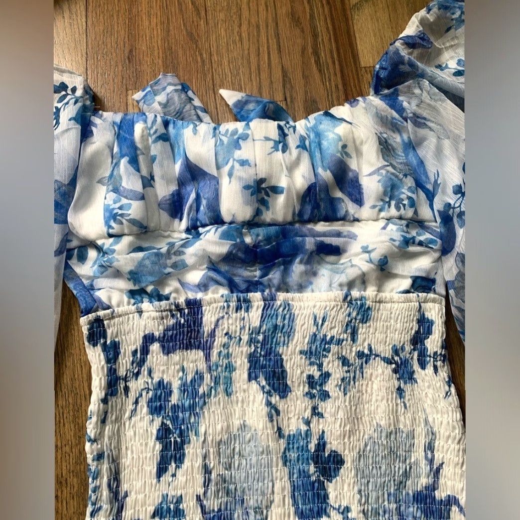 Vintage NWT Hello Molly Dress Blue White Print Short Dress Womens Size 6 White print 6 NWT Hello Molly Dress Blue White Print Short Womens Size 6 Size M / US 6-8 / IT 42-44 - 6 Thumbnail