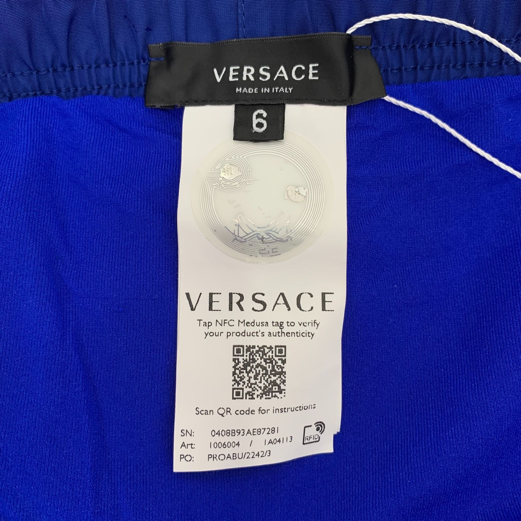 Versace Versace Mens Blue Swim Shorts With Medusa Logo Size US 38 / EU 54 - 8 Thumbnail