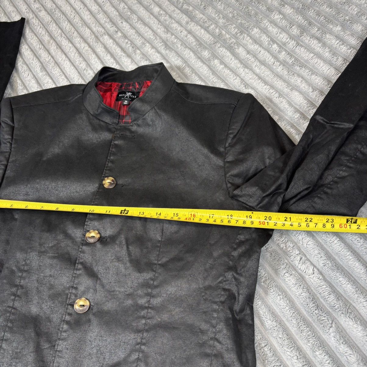 Marc Ecko Marc Eko Cut & Sew Medium Sheen Band Collar Blazer Jacket Size 38R - 9 Thumbnail