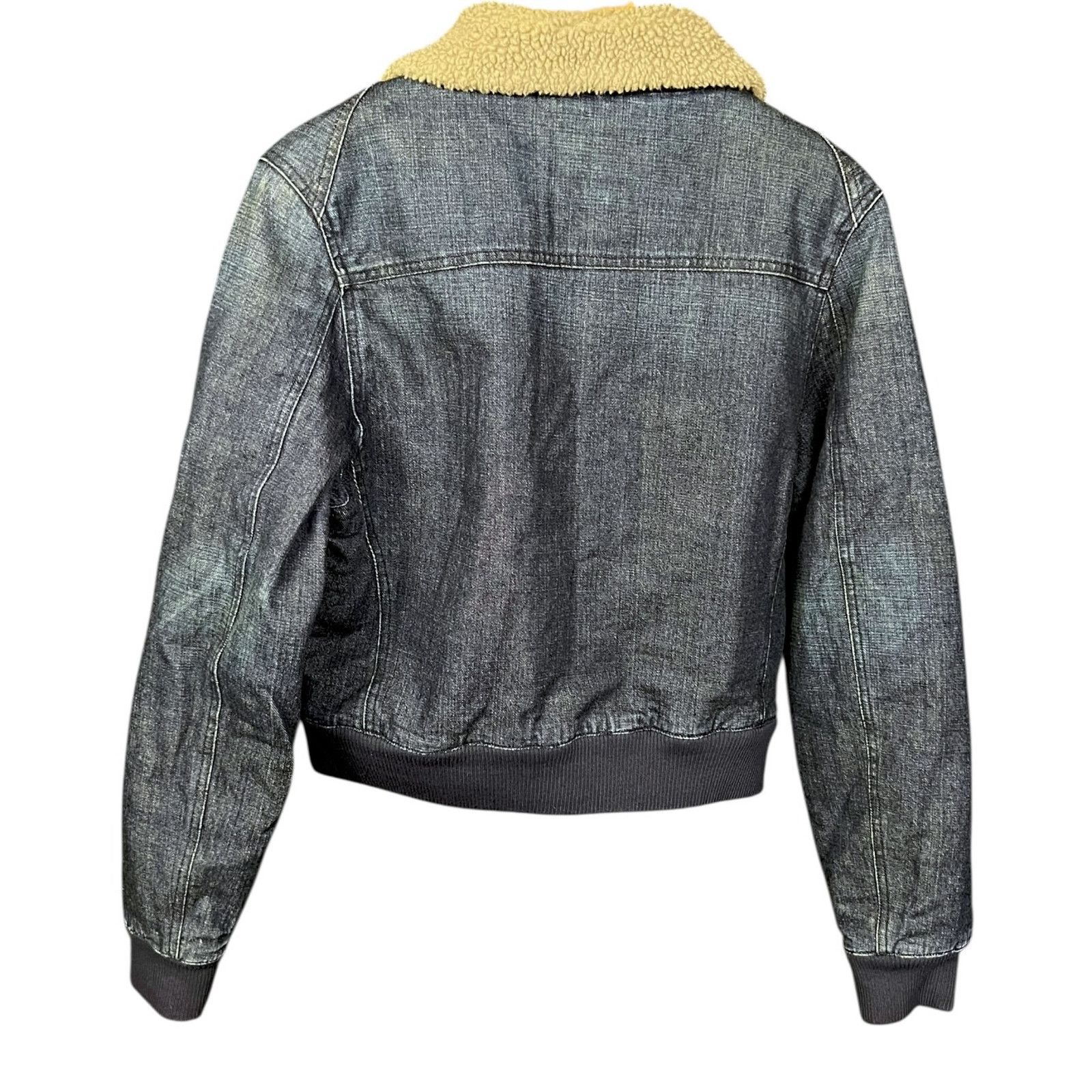 Ben Sherman Ben Sherman Women's Large Sherpa Lined Trucker Jean Jacket Size L / US 10 / IT 46 - 2 Thumbnail