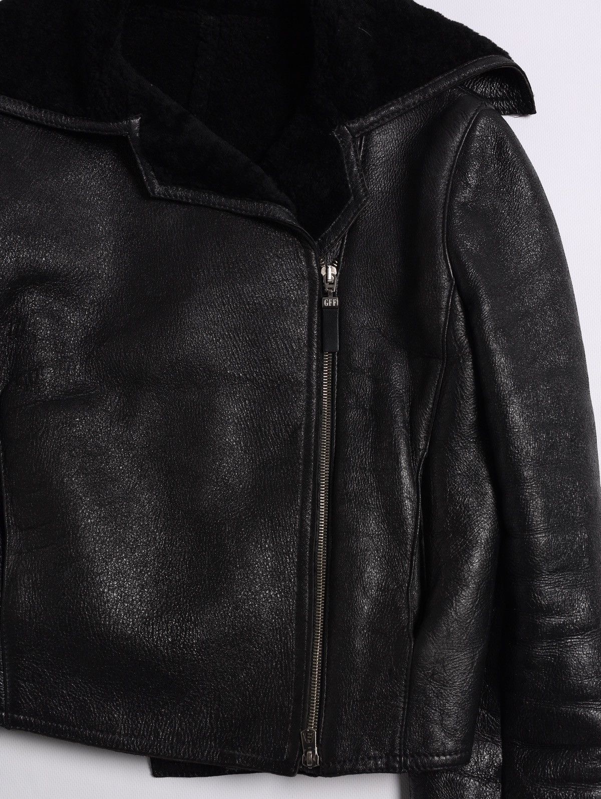 Gianfranco Ferre Gianfranco Ferre GFF Leather Pelle Shearling Crop Jacket Vin Size M / US 6-8 / IT 42-44 - 9 Thumbnail