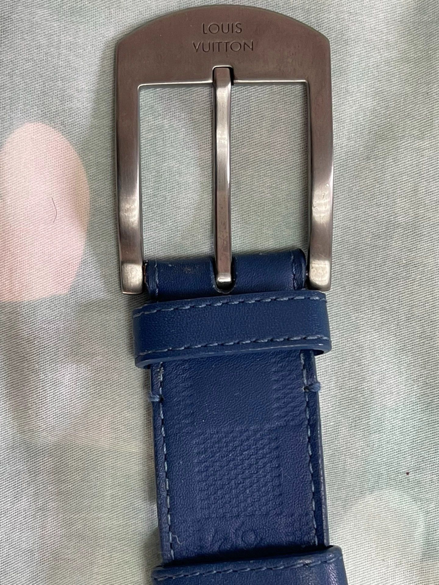 Louis Vuitton Louis Vuitton Blue Basic Belt Men's 100 Size ONE SIZE - 2 Thumbnail