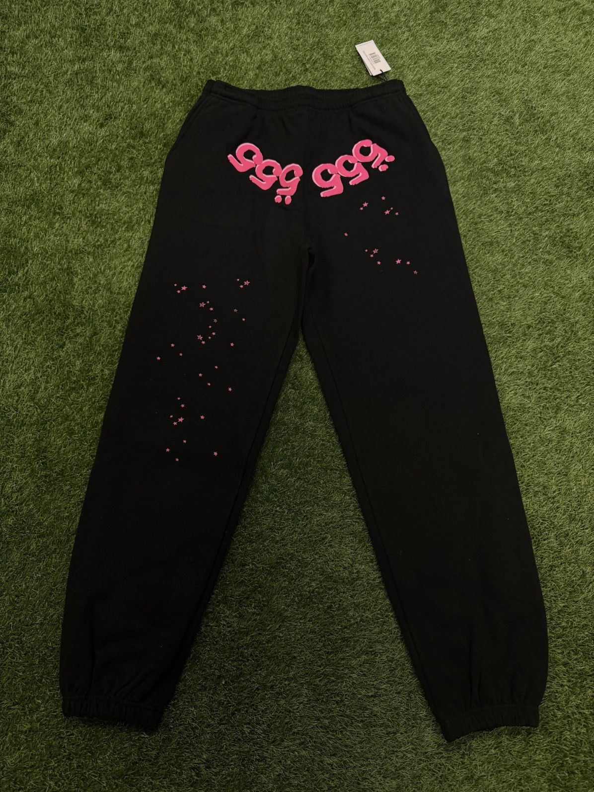 Sp5der Sp5der Worldwide Pink Black Sweatpants Size Large (NEW Size US 33 - 1 Thumbnail