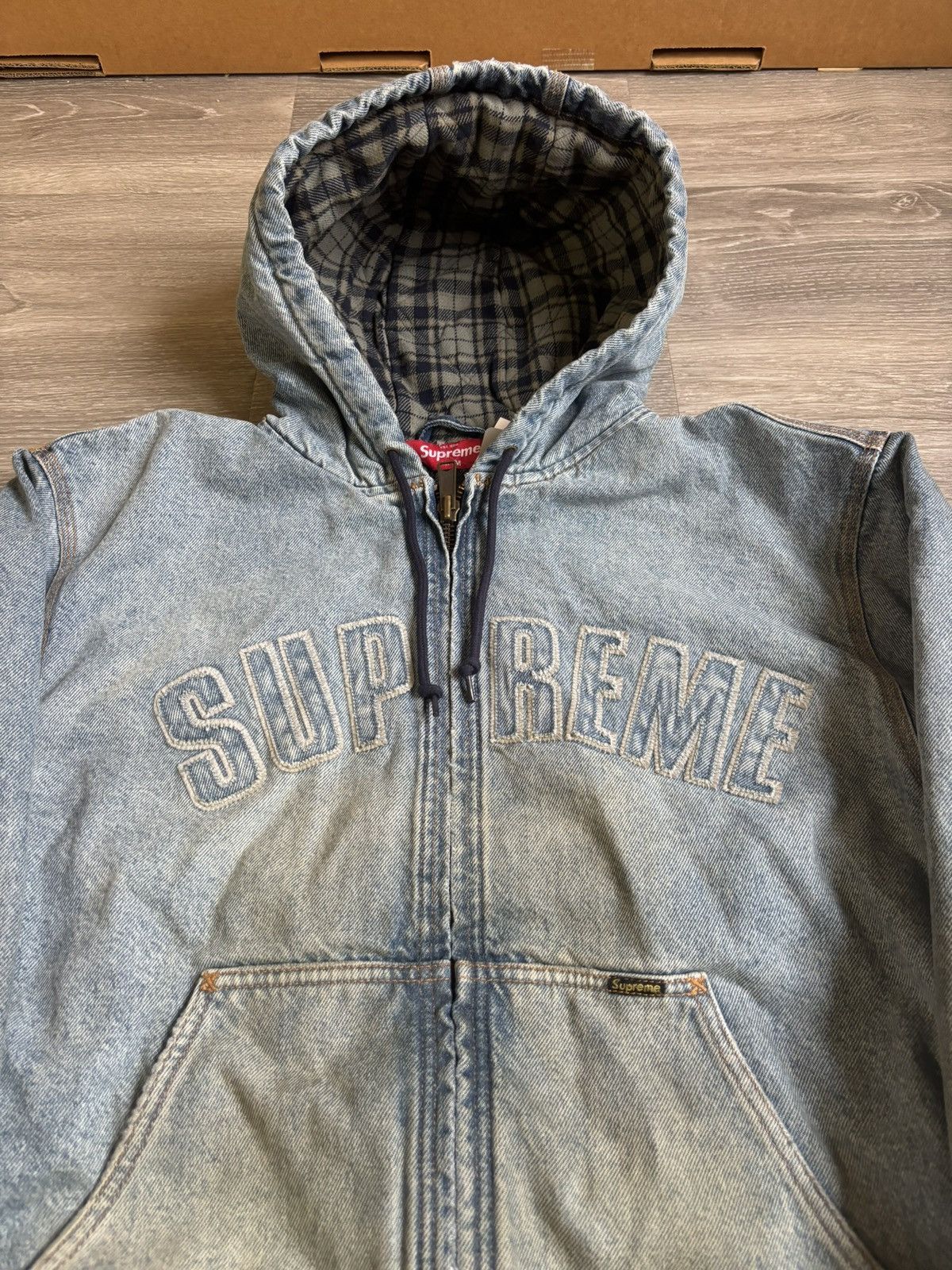 Supreme Supreme Reflective Arc Hooded Work Jacket Black FW25 Size US S / EU 44-46 / 1 - 7 Thumbnail