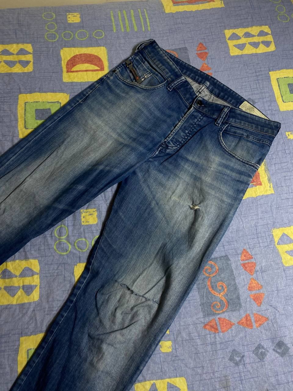 Diesel Vintage Diesel Jeans Y2K Logo Designer Size US 31 - 11 Thumbnail