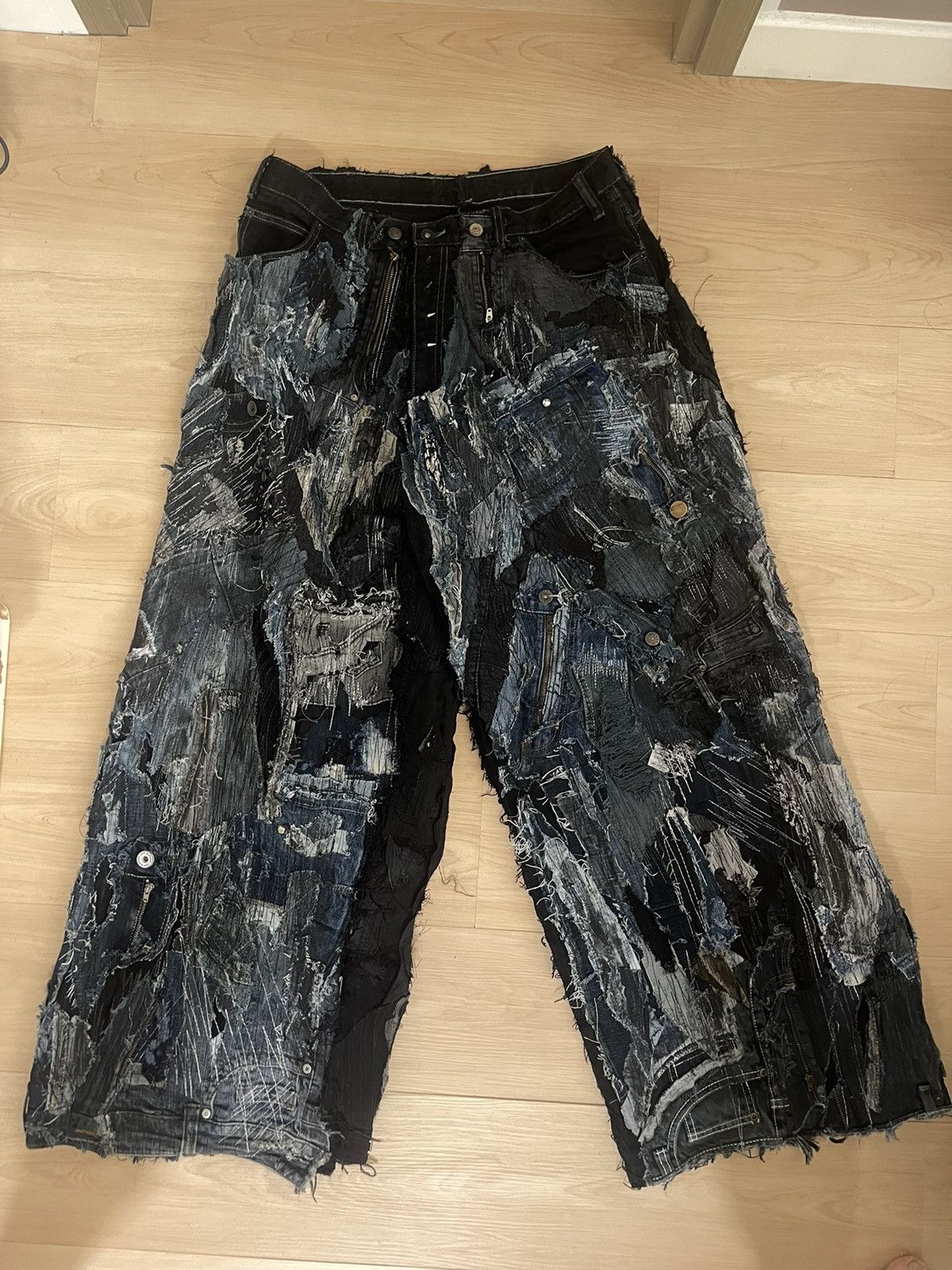 Other Masstak custom denim patchwork jeans Size US 34 / EU 50 - 1 Thumbnail