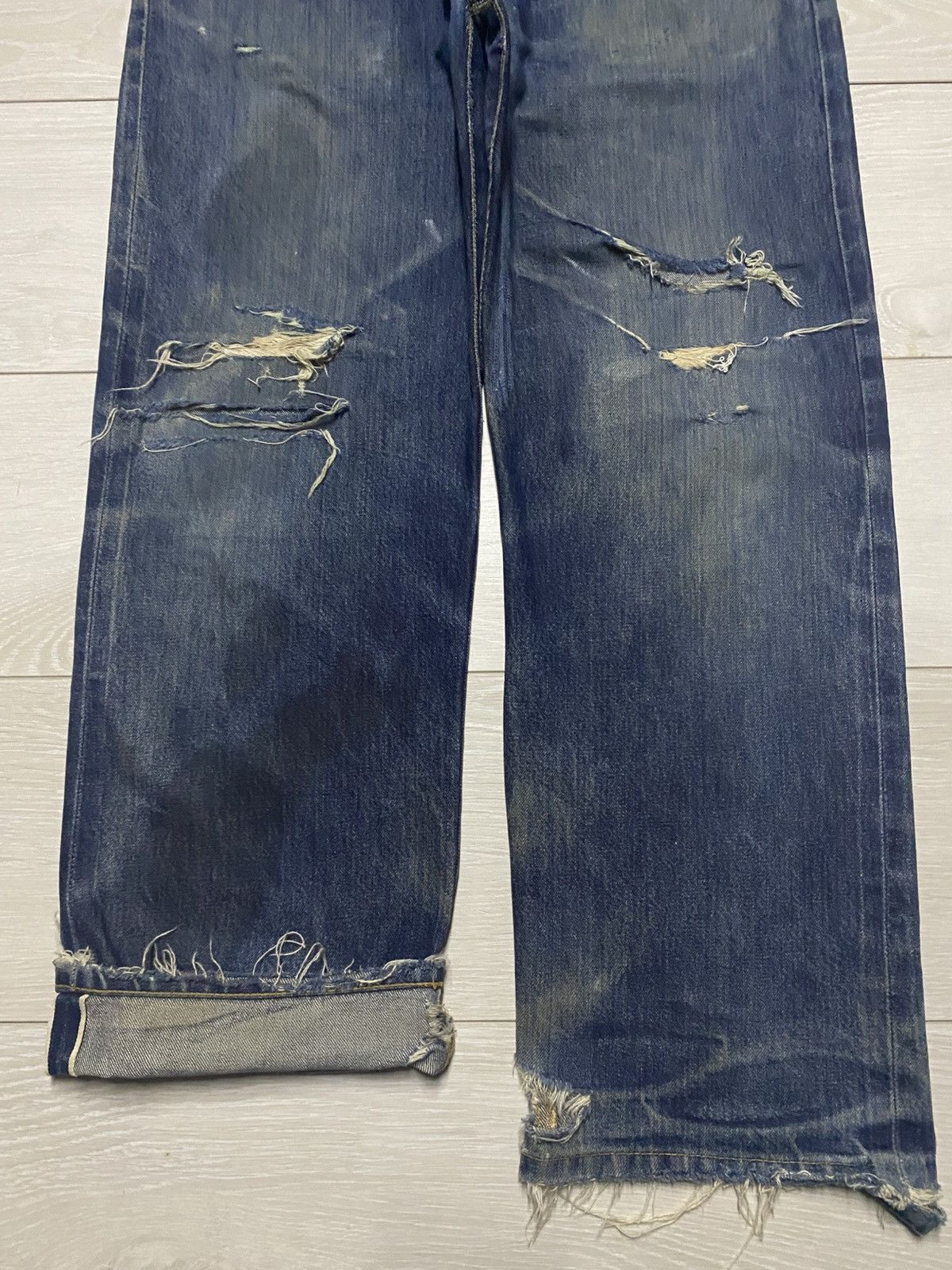 Supreme Vintage Supreme Denim Selvedge Baggy Heavy Repair Jeans Size US 33 - 5 Thumbnail