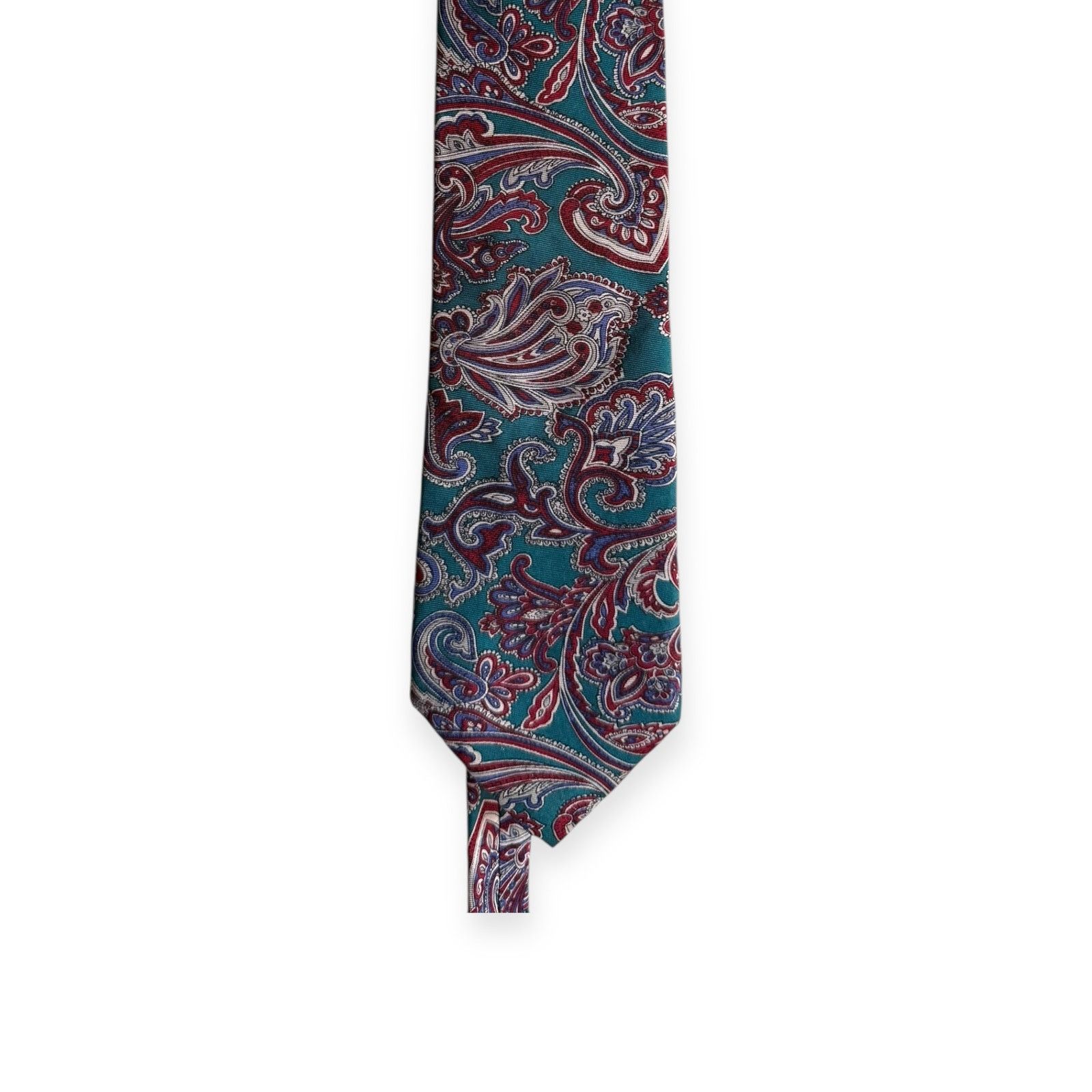 Bert Pulitzer Bert Pulitzer Purple Turquoise Paisley Neck Tie 62” x 4” Size ONE SIZE - 4 Thumbnail