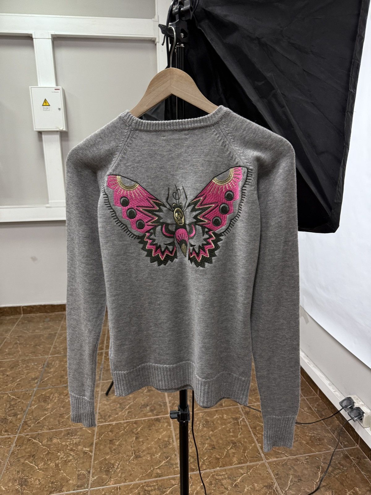 Zadig & Voltaire 🇮🇹 Y2K Zadig & Voltaire Wool Cashmere Sweater Butterfly Skull Size S / US 4 / IT 40 - 1 Thumbnail