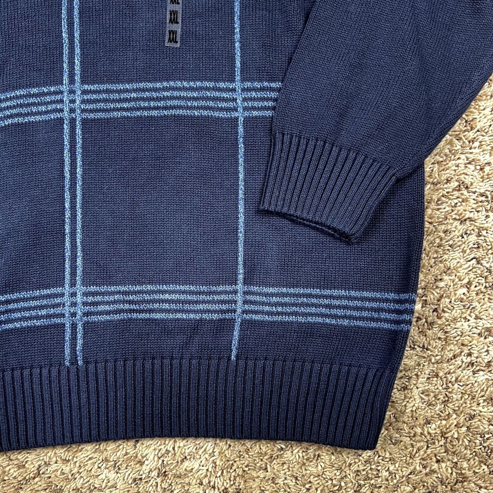 Dockers DOCKERS Sweater Crewneck Knit Pullover 2XL Navy Striped Men Blue Cotton Soft Vintage: No Size US XXL / EU 58 / 5 - 5 Thumbnail