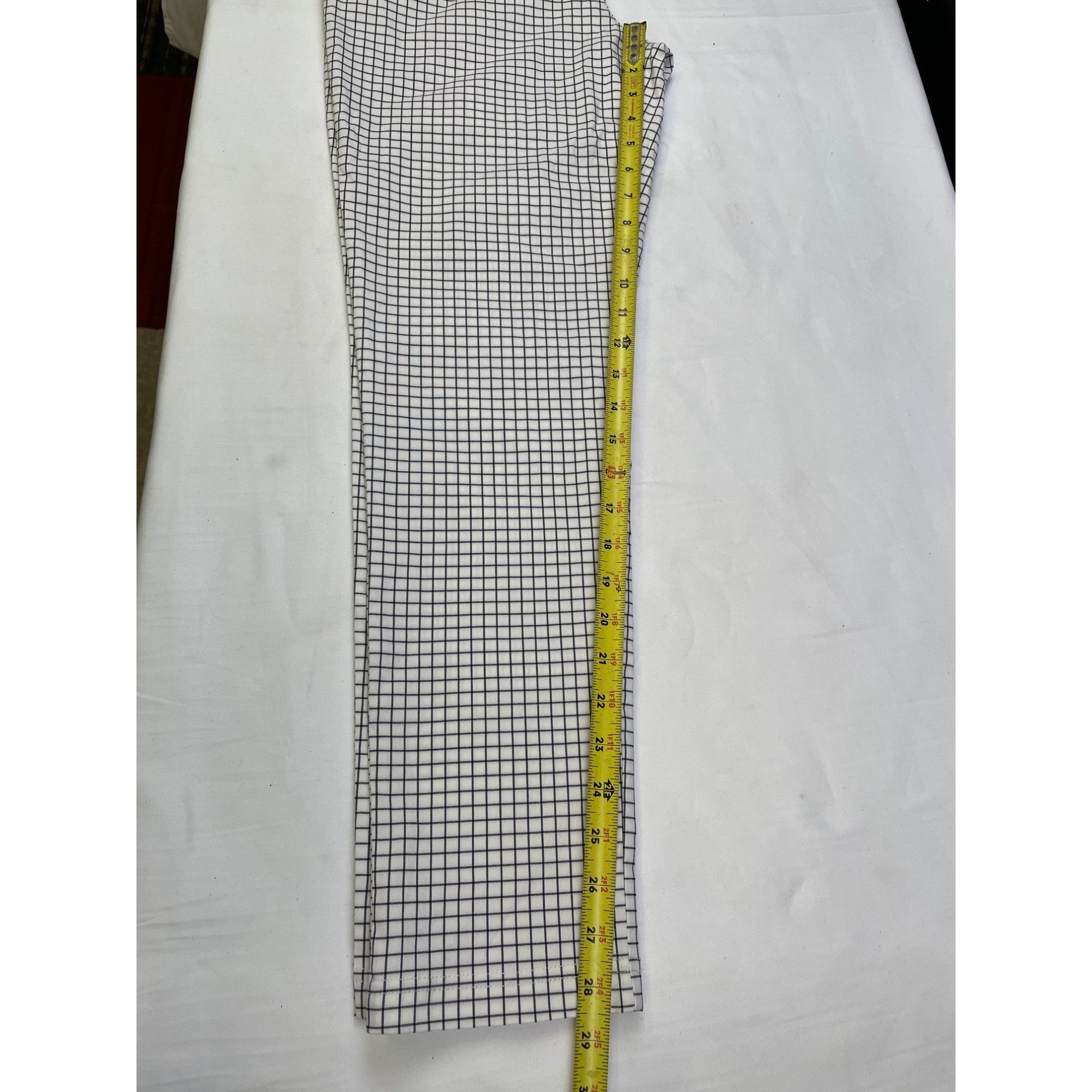 Calvin Klein Calvin Klein Women's White & Black Checkered Stretch Pants S Size 32" / US 10 / IT 46 - 7 Thumbnail