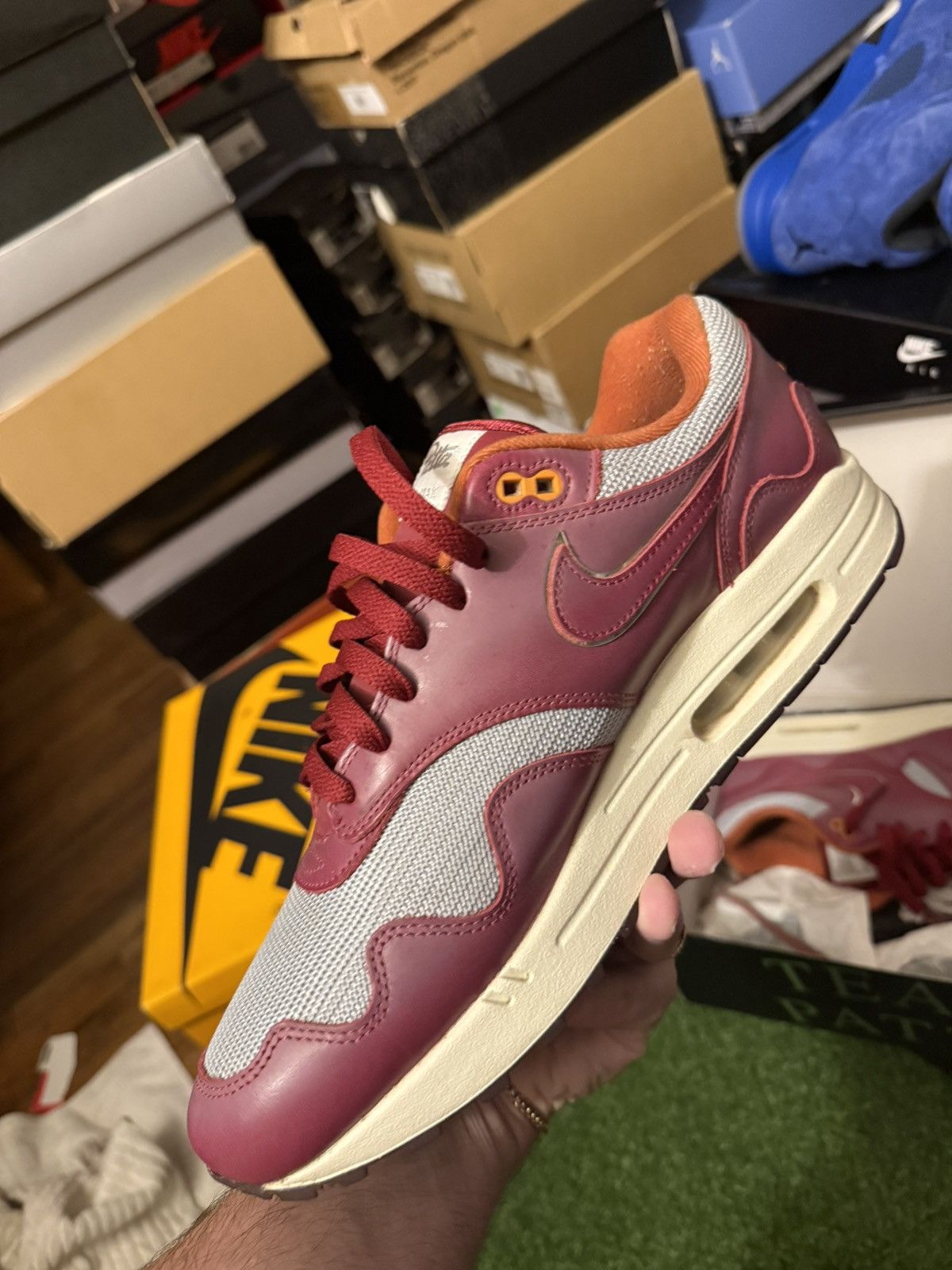 Nike × Patta Nike airmax 1 patta maroon sz 12 Size US 12 / EU 45 - 3 Thumbnail
