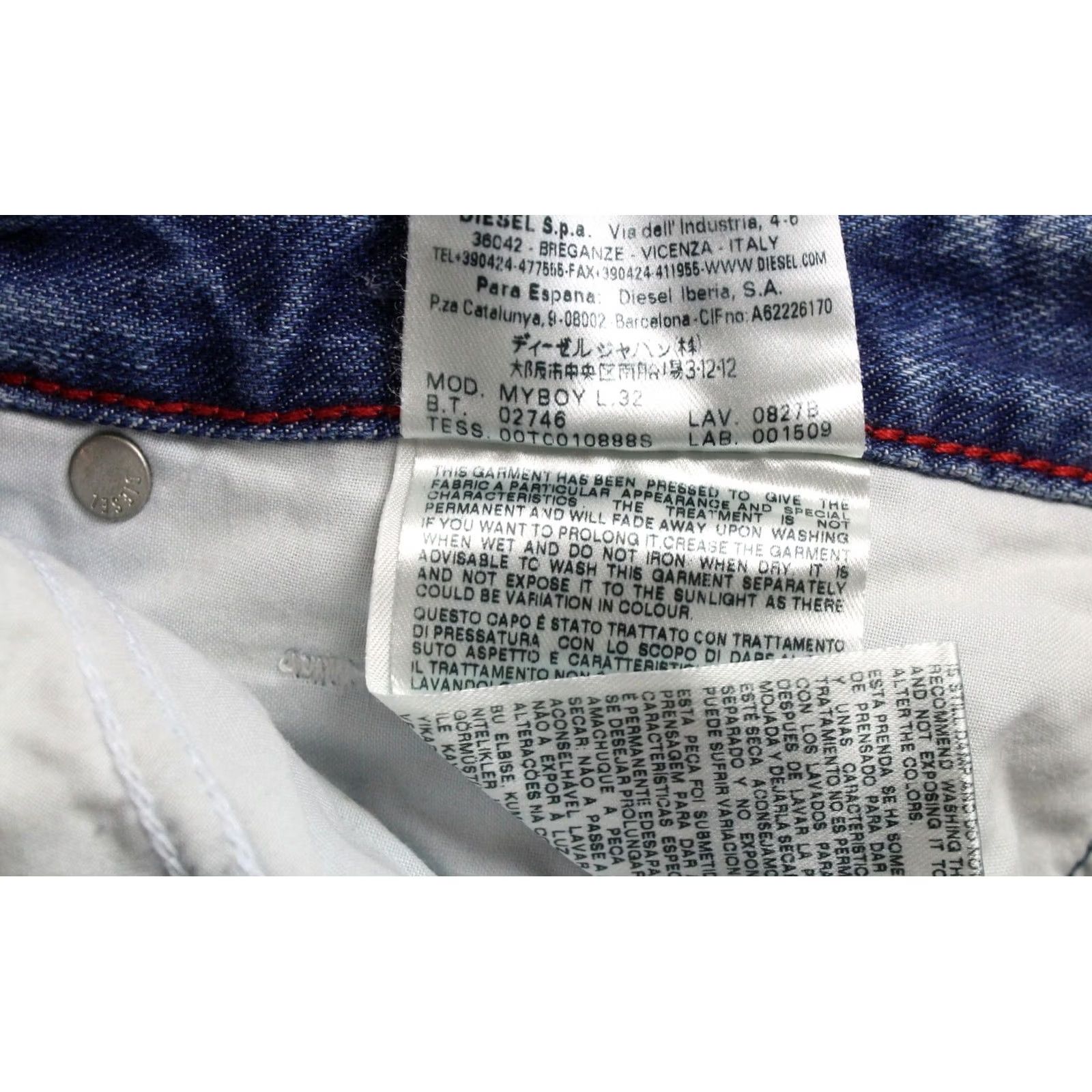 Diesel DIESEL MyBoy Regular Slim-Straight Low Waist 0827B Jeans Women's W24 Ripped Size 42" / US 20 - 7 Thumbnail