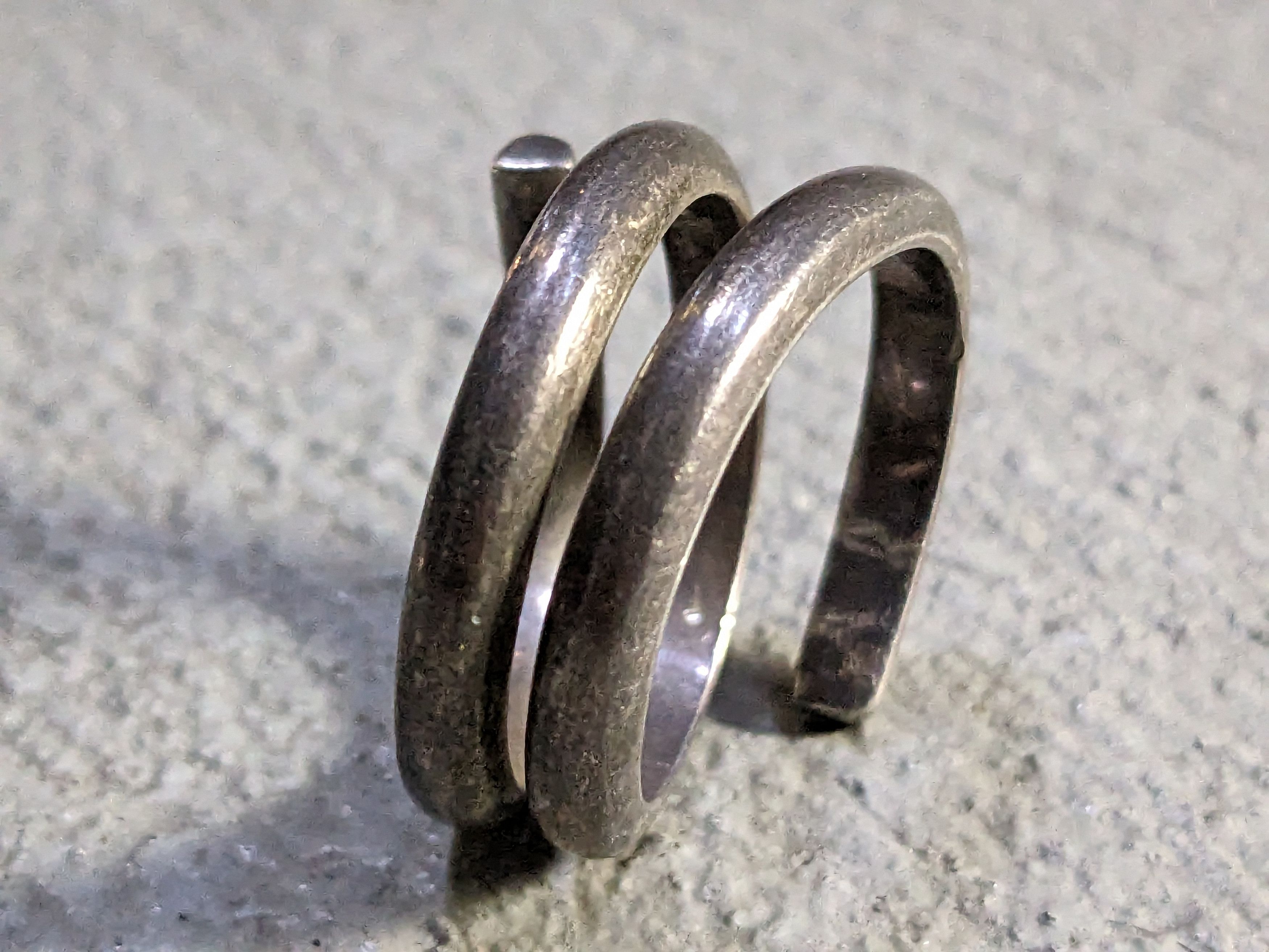 Other Vintage Sterling Silver Ring Size 7.5 Mexico Modern Size ONE SIZE - 5 Thumbnail