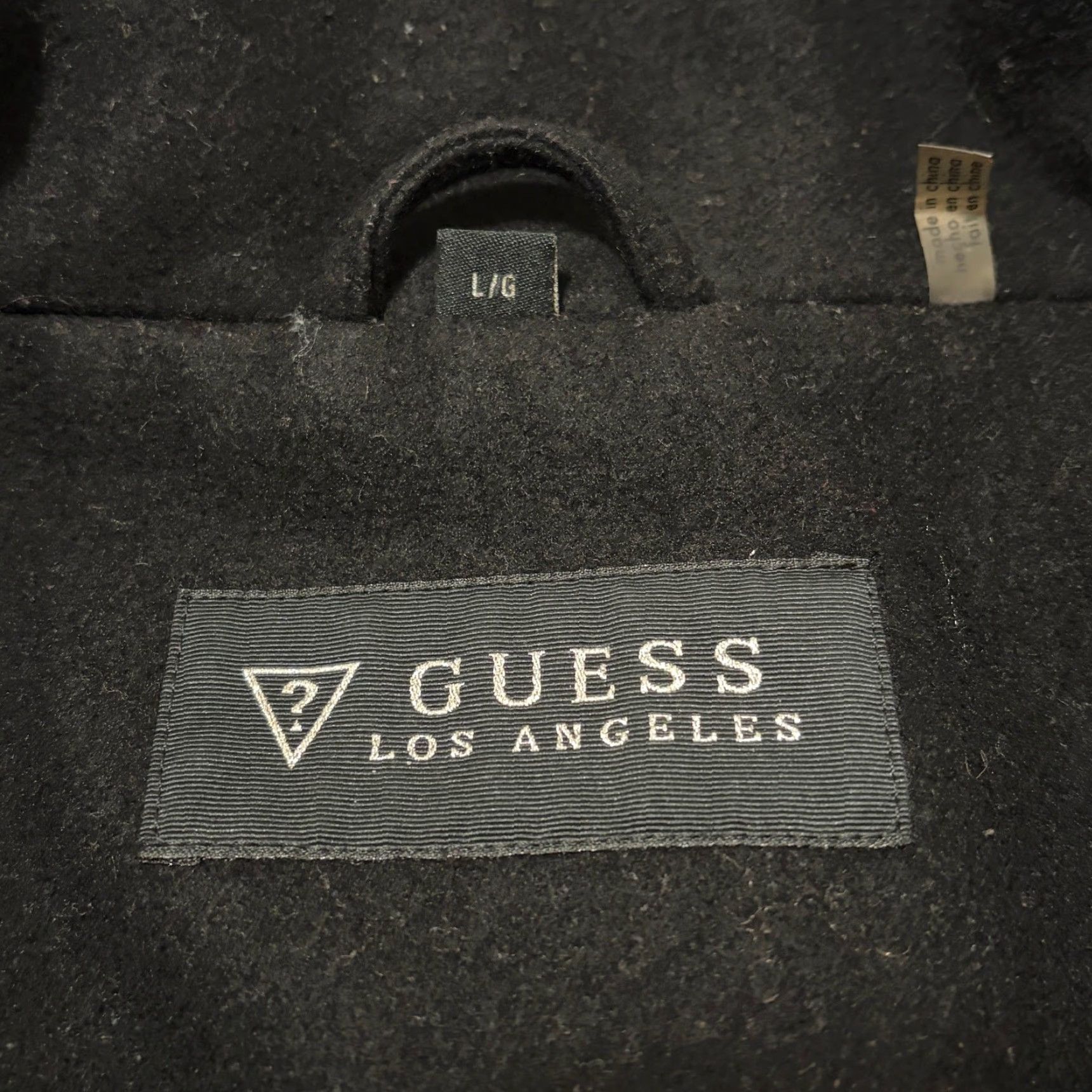 Guess GUESS Coat Women Large Long Black Gray Colorblock Hooded Wool Blend Pea Classic Size L / US 10 / IT 46 - 3 Thumbnail