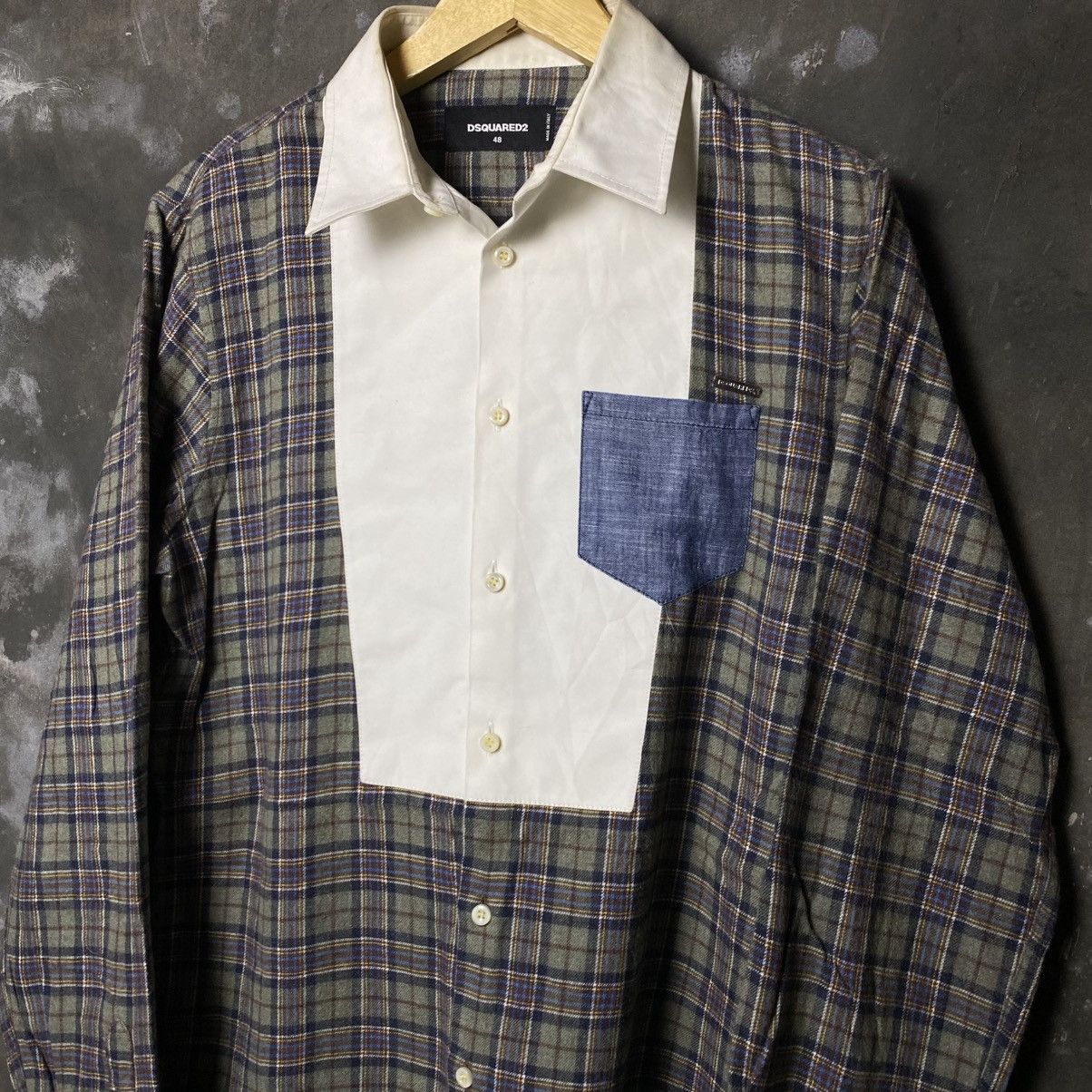 Designer × Dsquared2 Dsquared2 unique 3 materials shirt Size US L / EU 52-54 / 3 - 1 Thumbnail