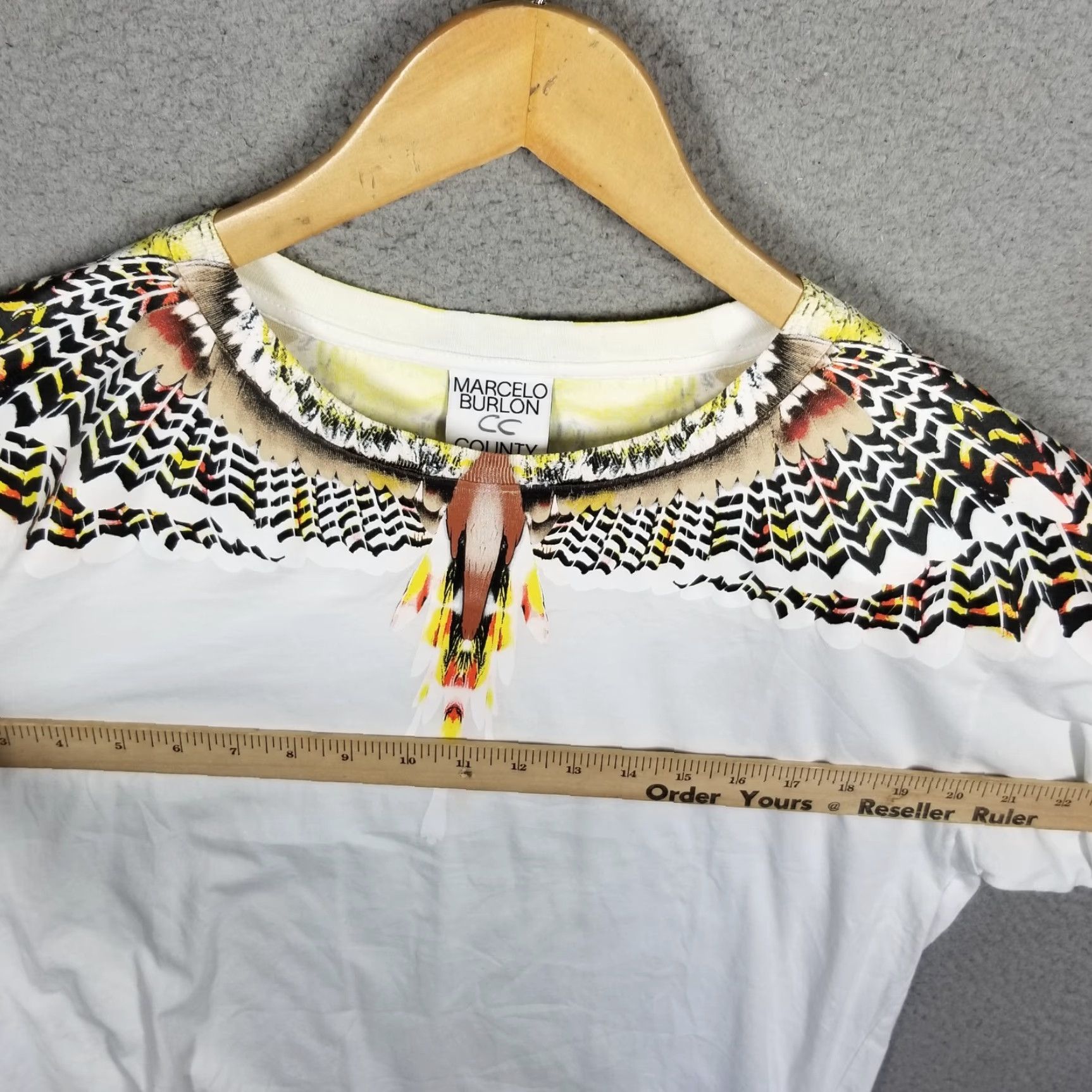 Vintage VINTAGE Marcelo Burlon Grizzly Wings T-Shirt Adult Medium White Animal Print Bird Mens Size US M / EU 48-50 / 2 - 6 Thumbnail