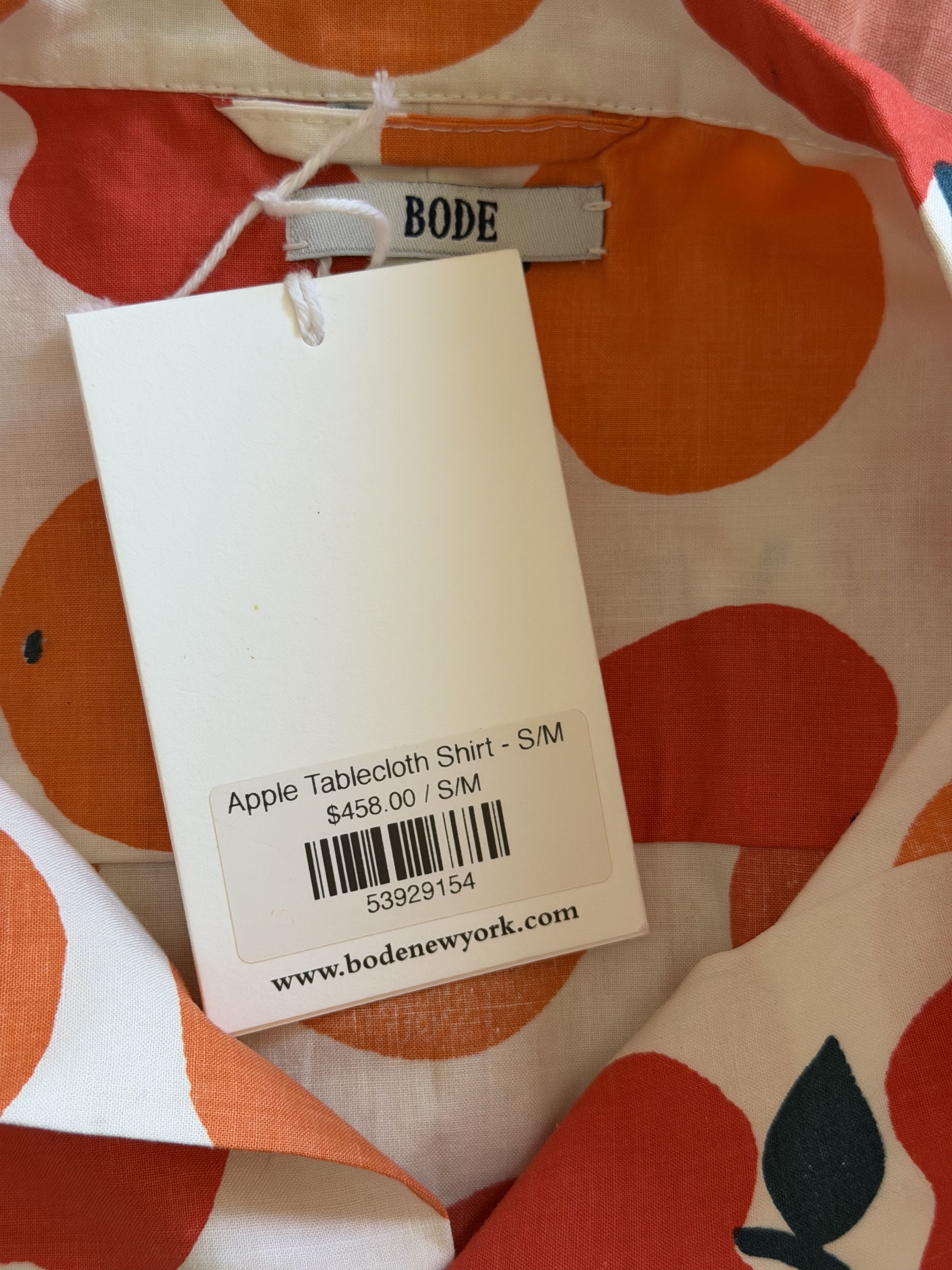 Bode Bode One Of A Kind Tablecloth Shirt in White Orange Size US S / EU 44-46 / 1 - 8 Thumbnail