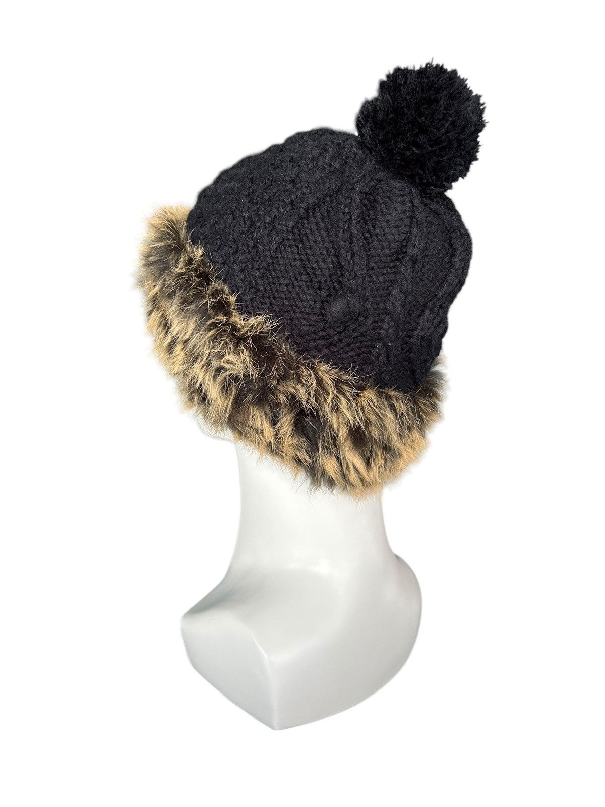 14th Addiction × If Six Was Nine × Le Grande Bleu (L.G.B.) Punk Bondage Style Knitt fur Beanie Hats ☠️☠️ Size ONE SIZE - 5 Thumbnail