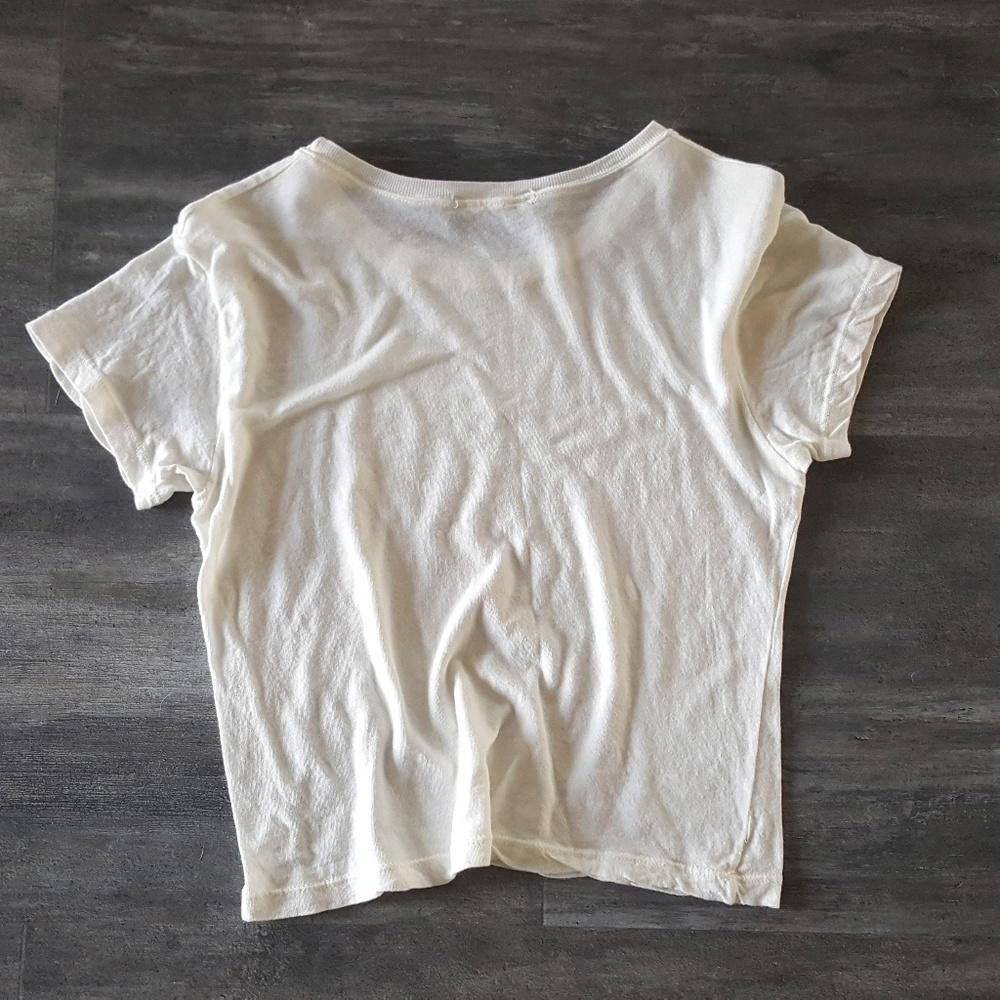Designer White Classic Melville Cropped Short Sleeve Size ONE SIZE - 3 Thumbnail