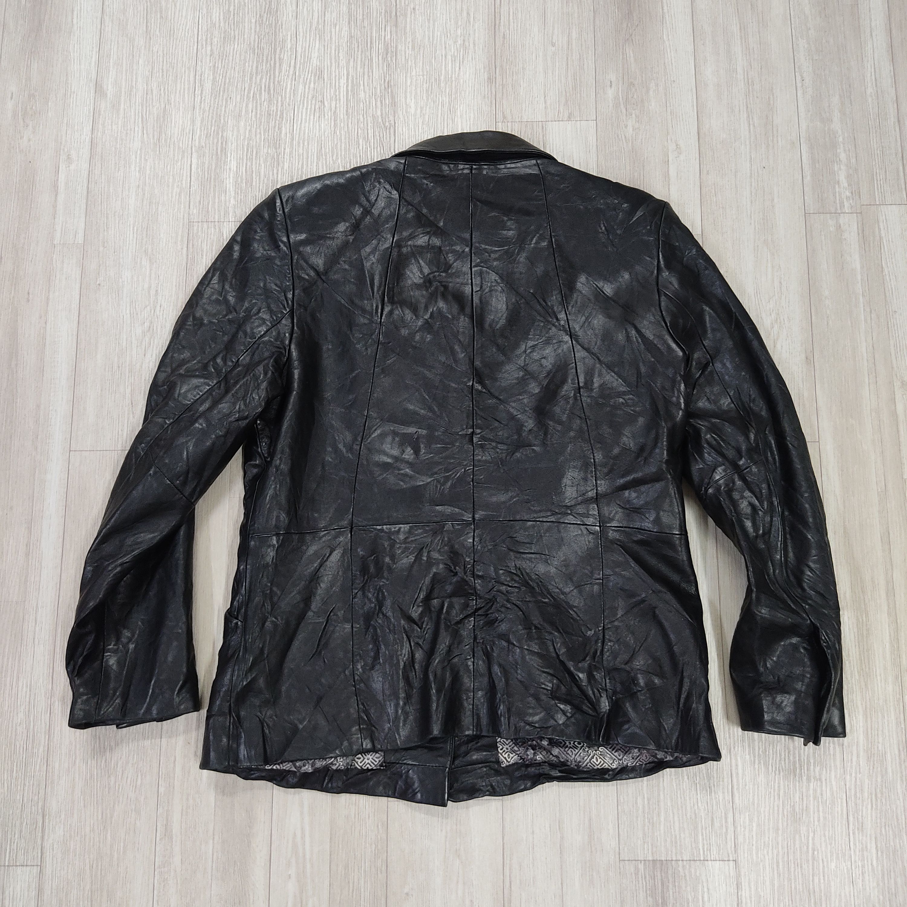 Designer × Kenneth Cole KENNETH COLE 3 Buttons Distressed Leather Jacket Size US L / EU 52-54 / 3 - 14 Thumbnail