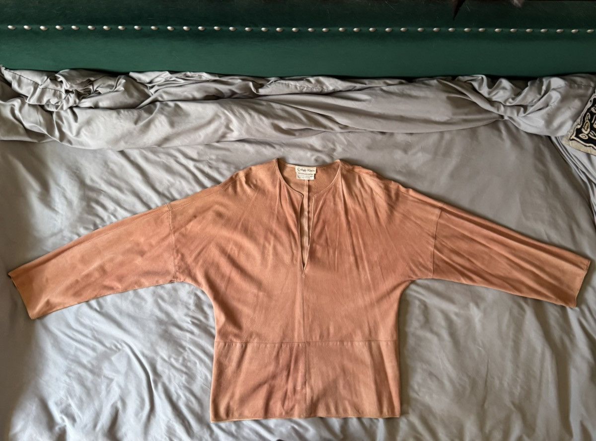 Calvin Klein CALVIN KLEIN Vintage 70s Pink Suede Top M 6 8 Boho 60s Size M / US 6-8 / IT 42-44 - 15 Thumbnail
