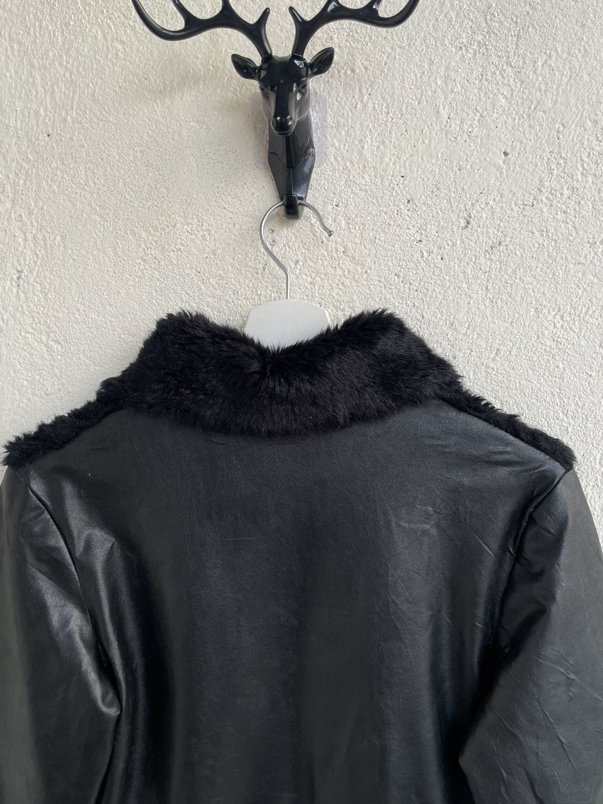 14th Addiction 2000s LGB Faux Fur Leather Jacket Cropped Undercover Gothic Size US S / EU 44-46 / 1 - 7 Thumbnail
