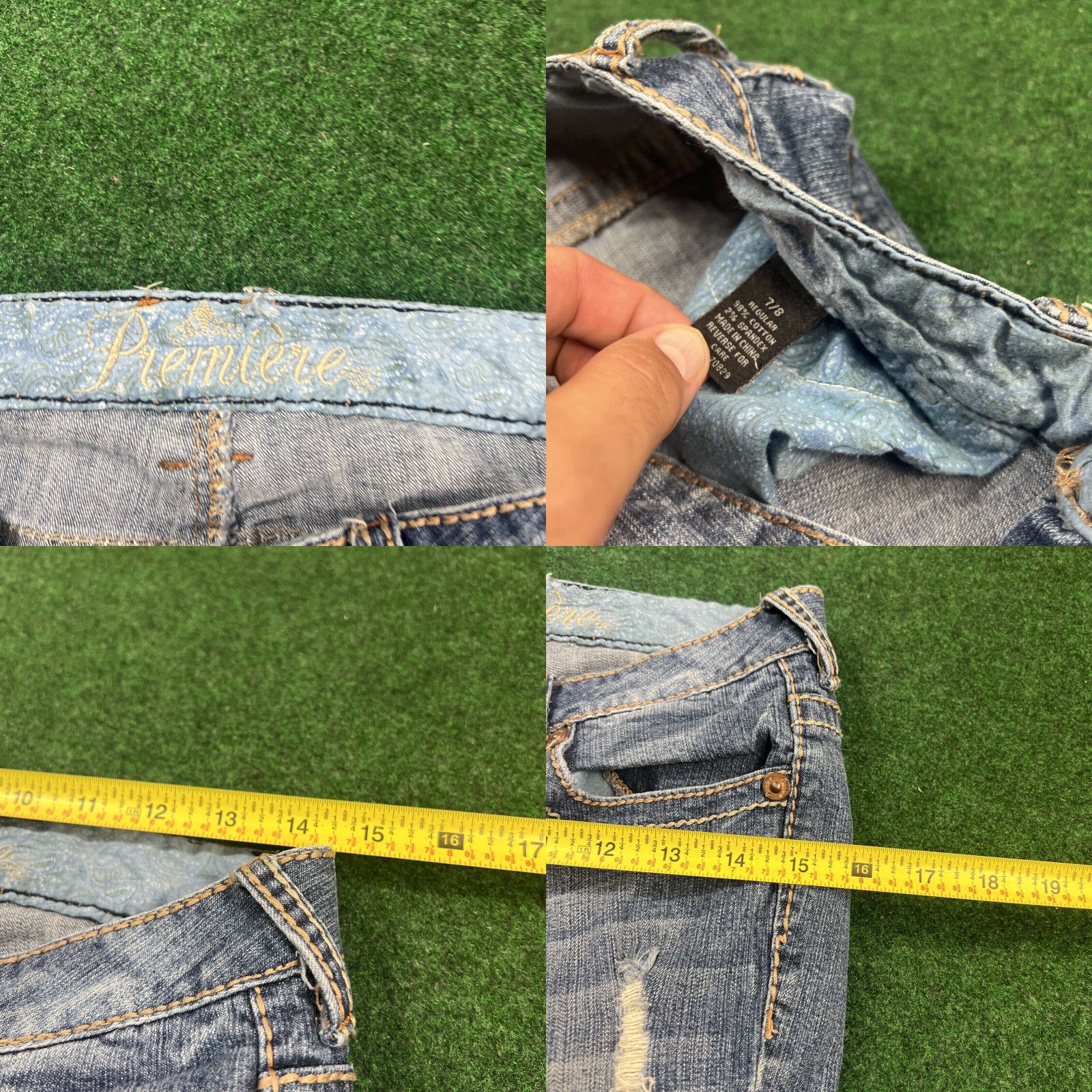 Vintage Premiere Denim by Rue 21 Sz 7/8 Petite Short Bootcut Thick Stitch Women’s Jeans Size 28" / US 6 / IT 42 - 8 Thumbnail