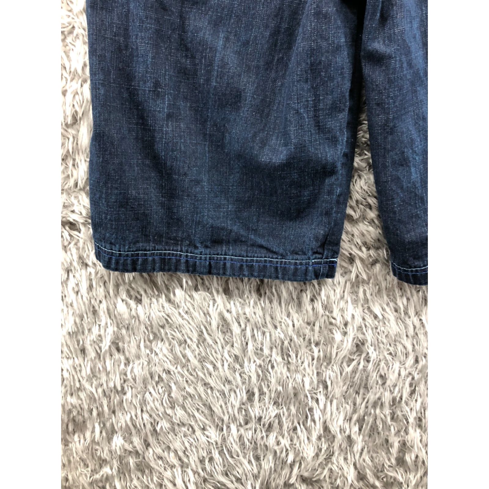 Denime RK Bermuda Shorts Mens Regular Size 34 Mid Rise Dark Blue Denim Bermuda Shorts 5-Pocket Jeans Style Lovers Men Size US 34 / EU 50 - 6 Thumbnail