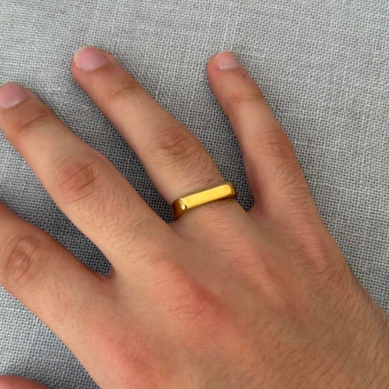 Other Gold signet ring classic rectangle WMNS1 Size ONE SIZE - 2 Thumbnail