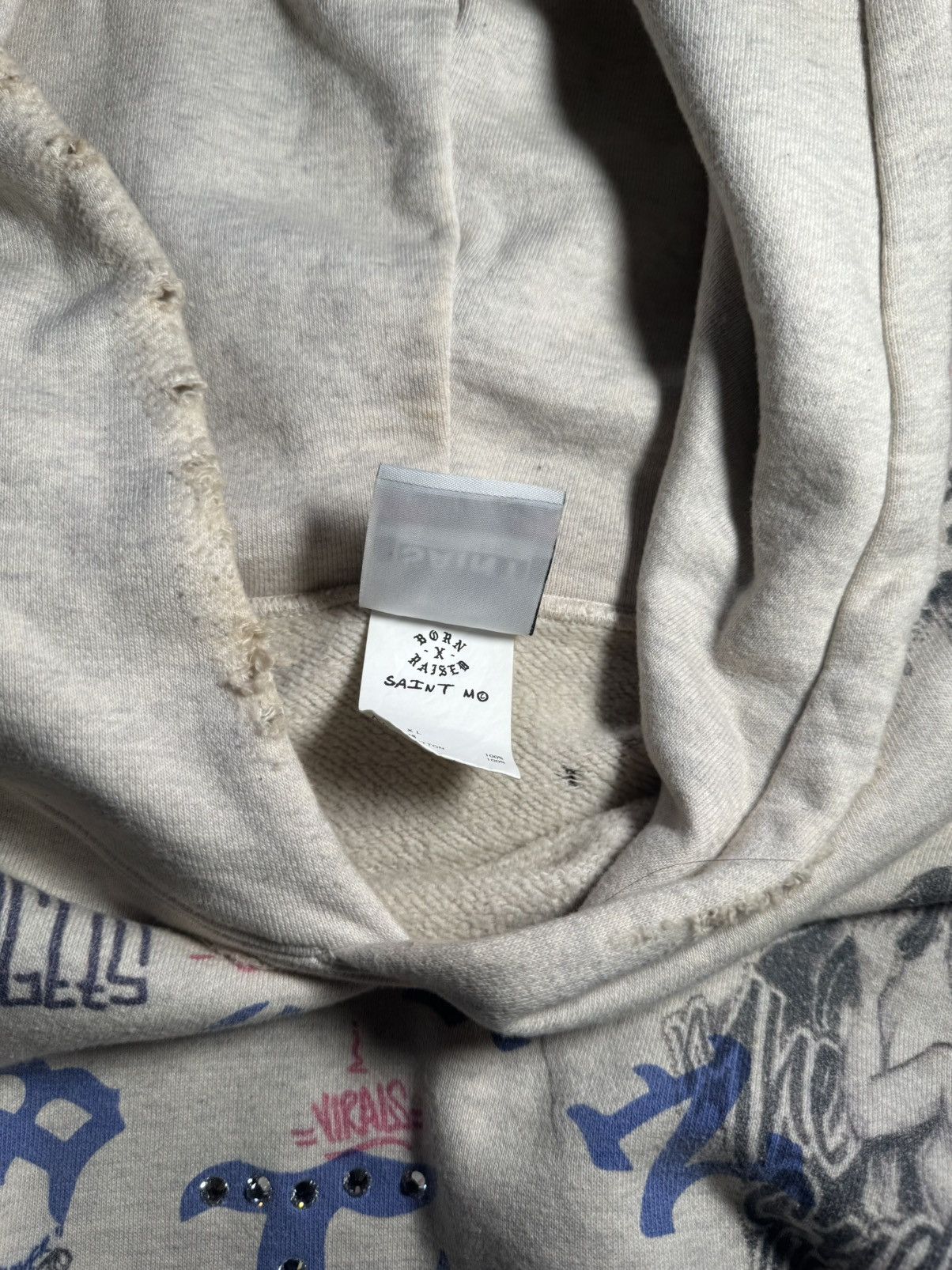 Saint Michael Saint Michael Born x Raised Graffiti Hoodie Size US XL / EU 56 / 4 - 7 Thumbnail