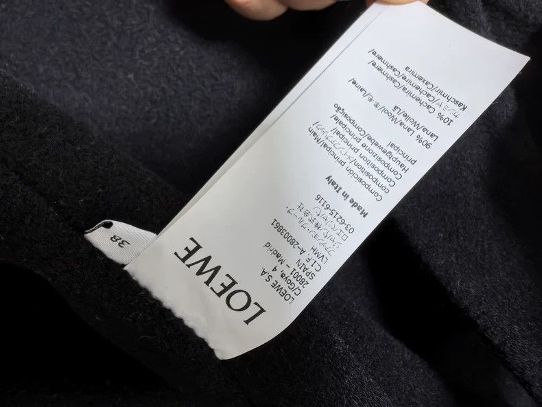Loewe LOEWE Black Wool Coat Size 38 with Small Logo on Sleeve Size XS / US 0-2 / IT 36-38 - 3 Thumbnail