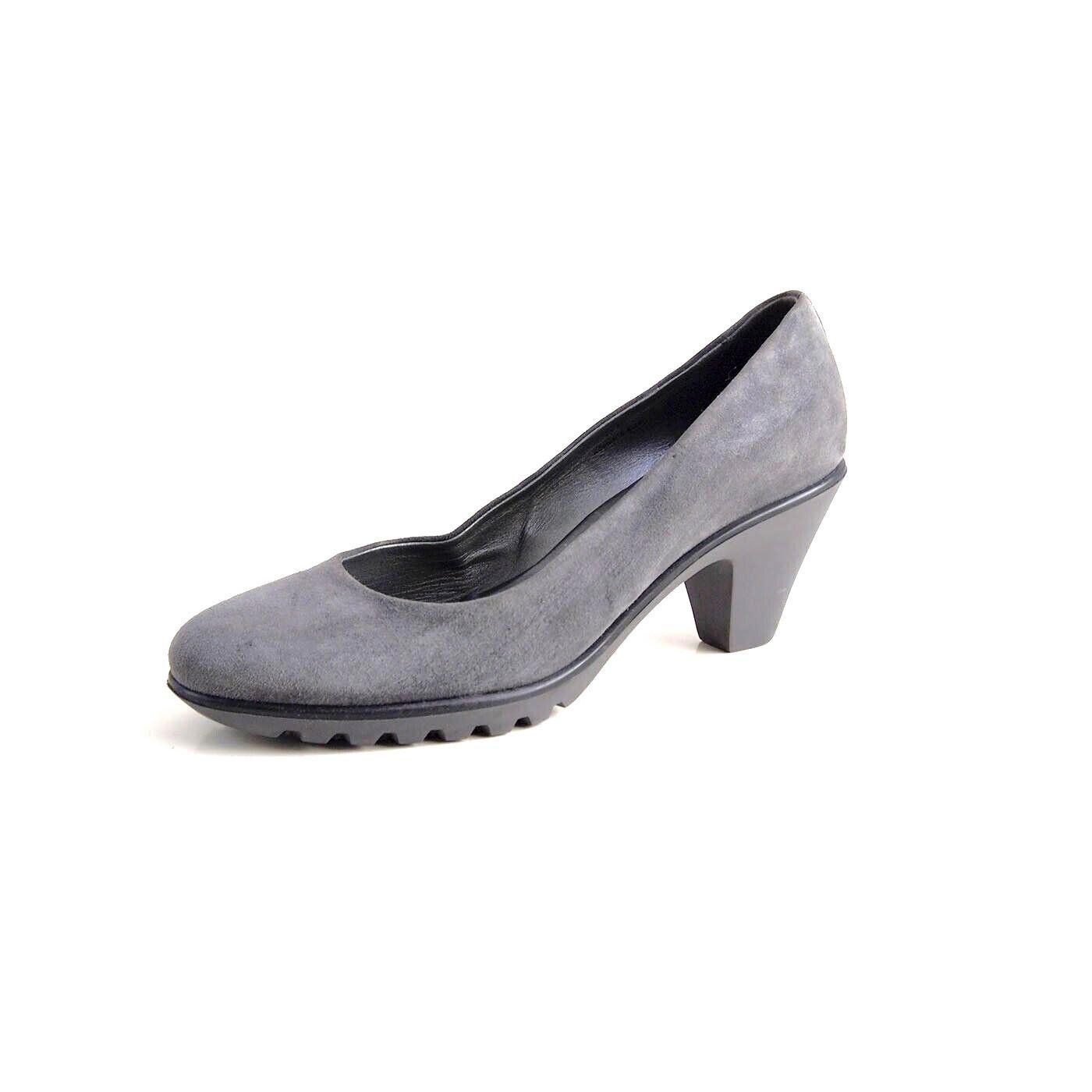 Hogan Hogan Mid Heel Platform Pumps Gray Suede US 8 EU 38 Size US 8 / IT 38 - 1 Thumbnail