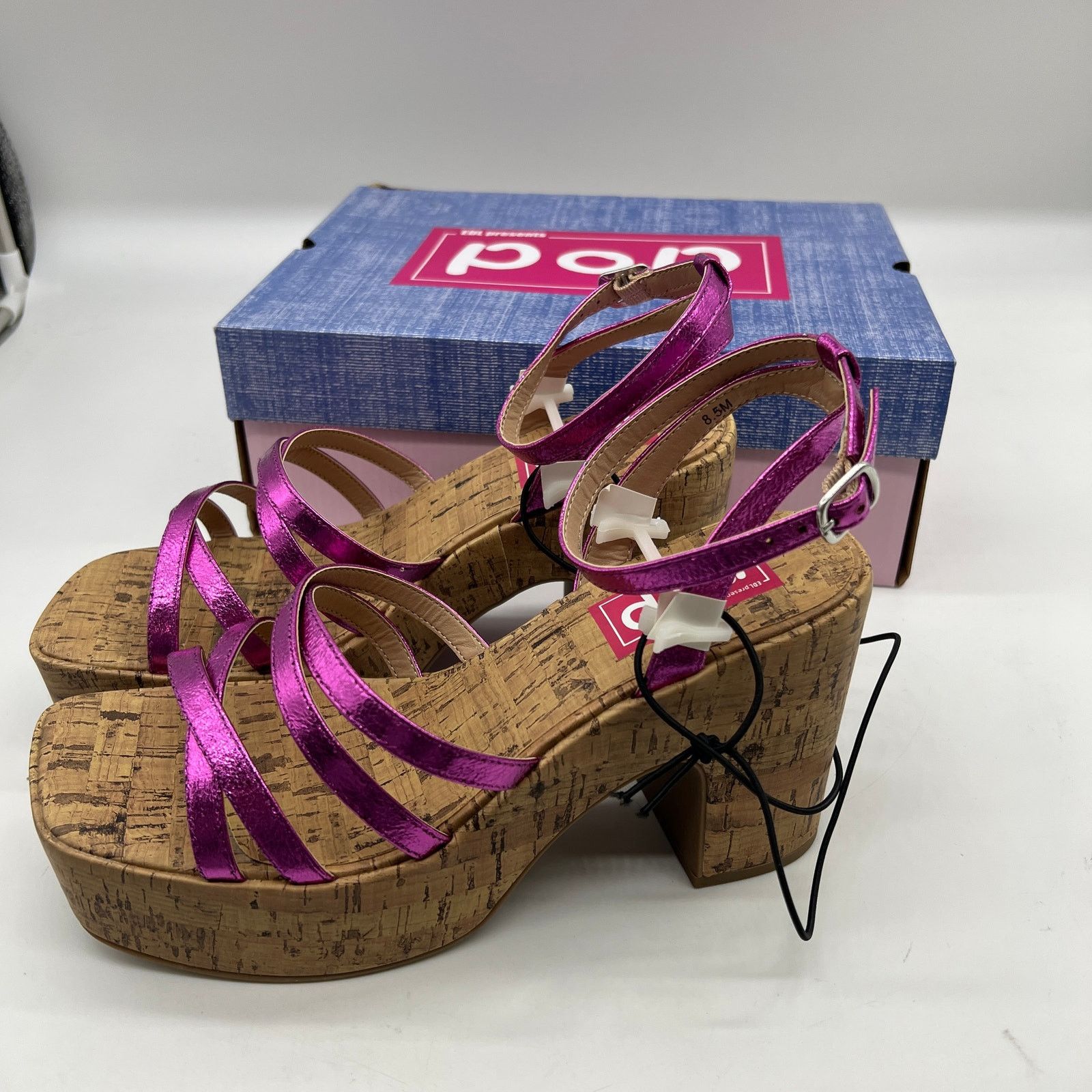 Other Pop Womens Kallie Heeled Sandals Pink Fuschia Multicolor Size US 8.5 / IT 38.5 - 1 Thumbnail